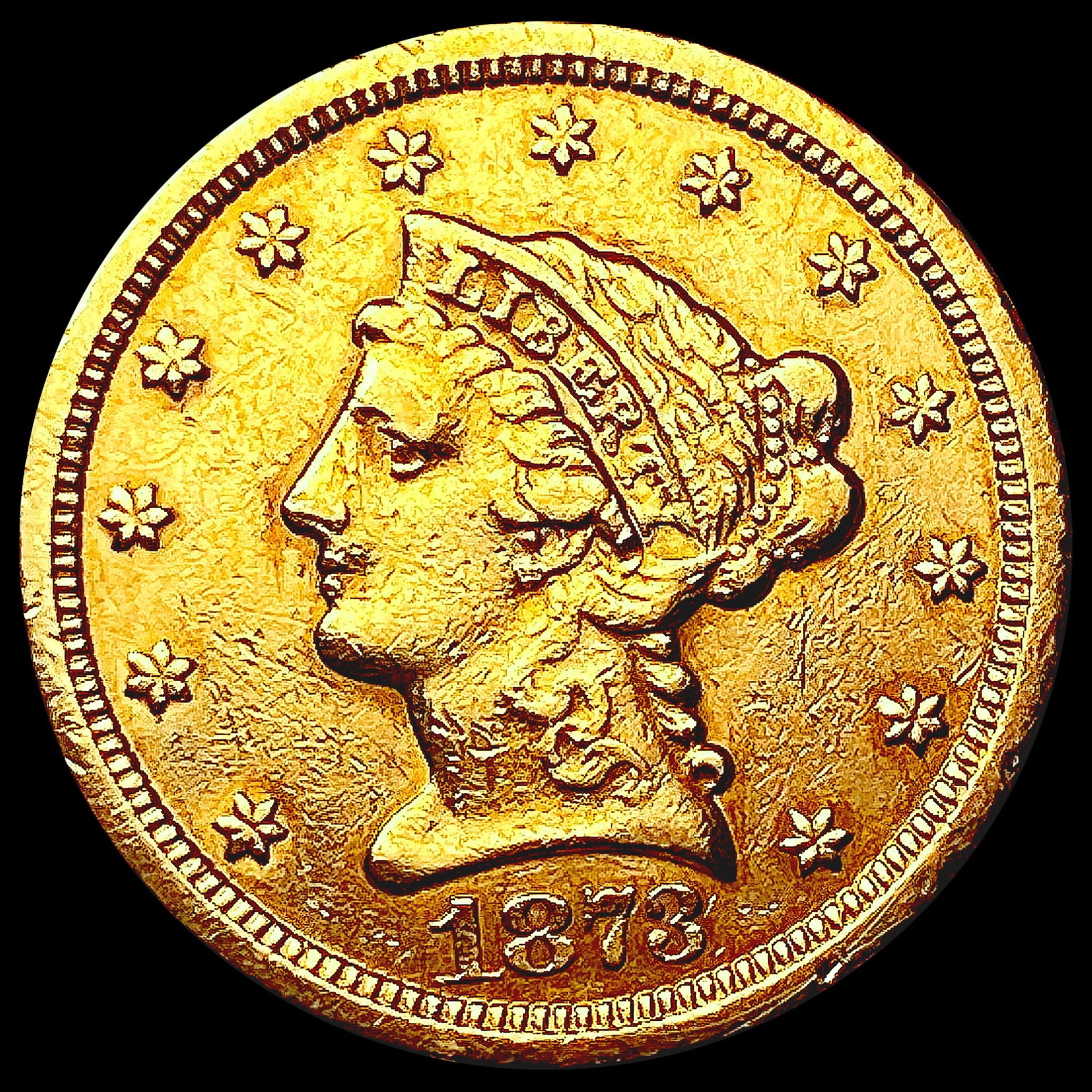 1878-S $3 Gold Piece NEARLY UNCIRCULATED (1 of 2)