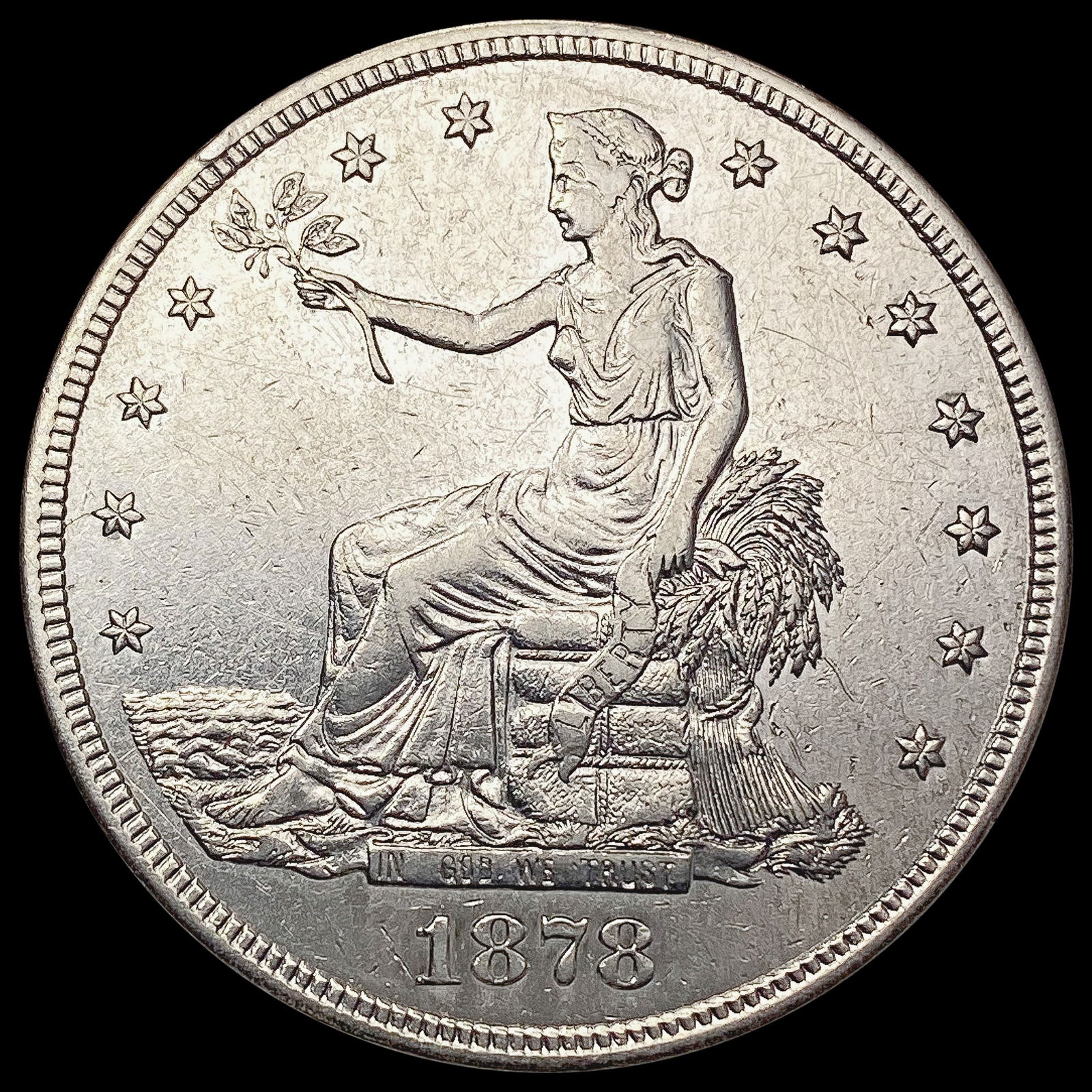 1878-S Silver Trade Dollar CLOSELY UNCIRCULATED (1 of 2)