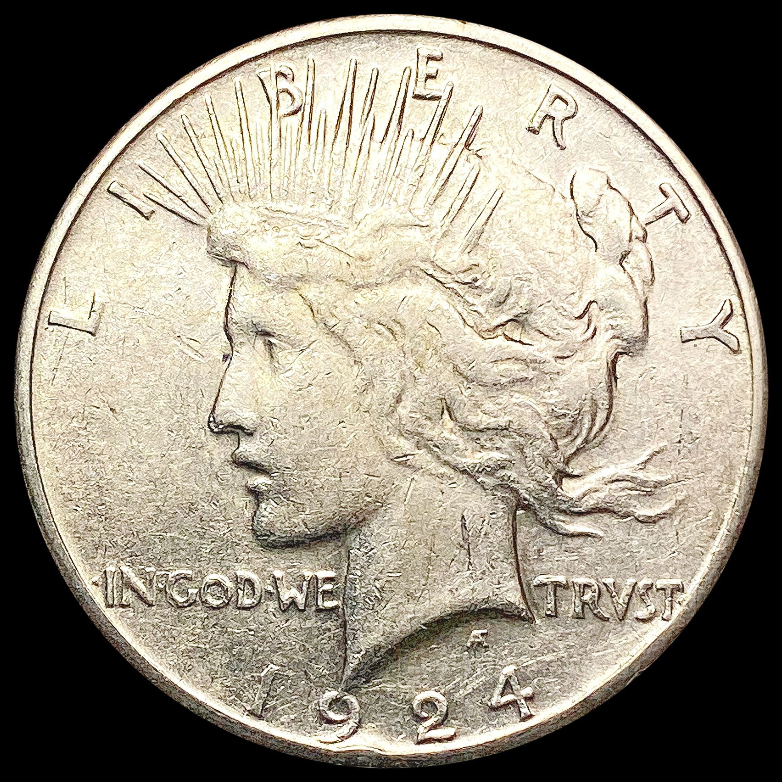 1924-S Silver Peace Dollar CLOSELY UNCIRCULATED (1 of 2)