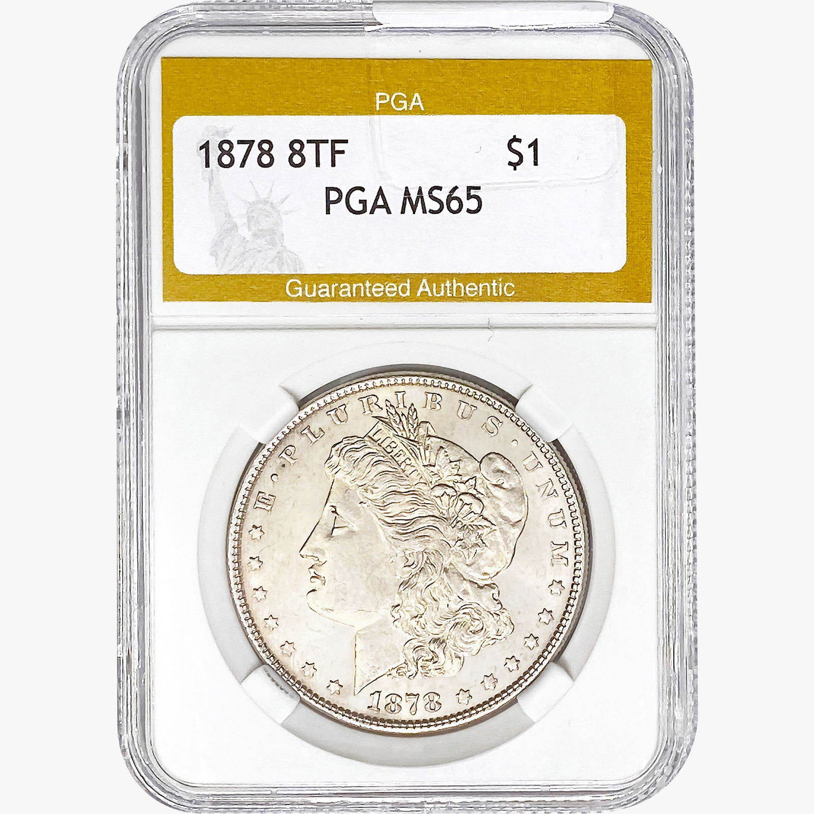 1878 8TF Morgan Silver Dollar PGA MS65 (1 of 2)