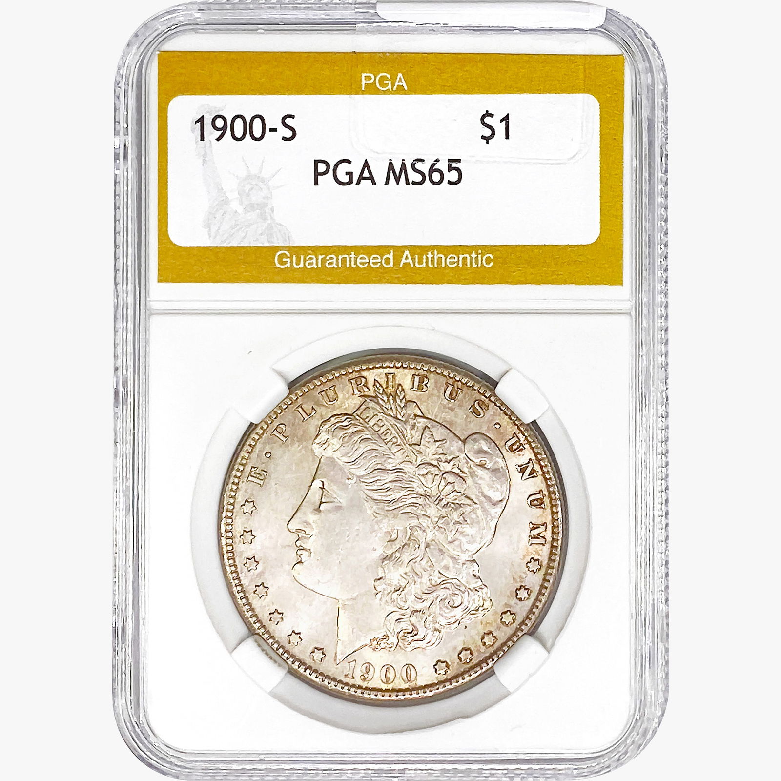 1900-S Morgan Silver Dollar PGA MS65 (1 of 2)