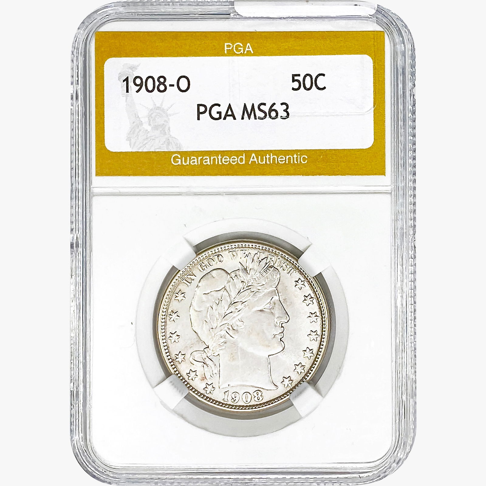 1908-O Barber Half Dollar PGA MS63 (1 of 2)
