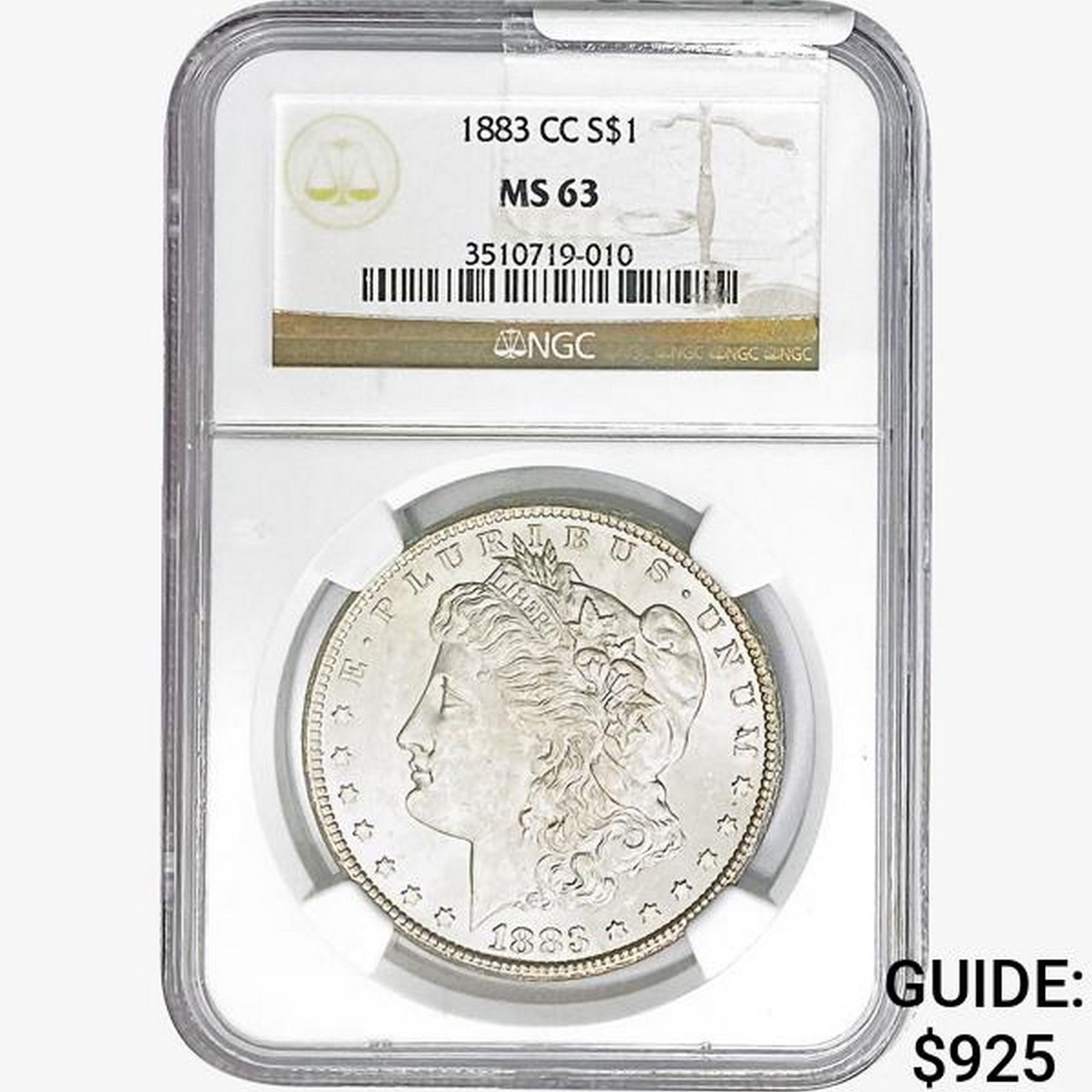 1883-CC Morgan Silver Dollar NGC MS63 (1 of 2)