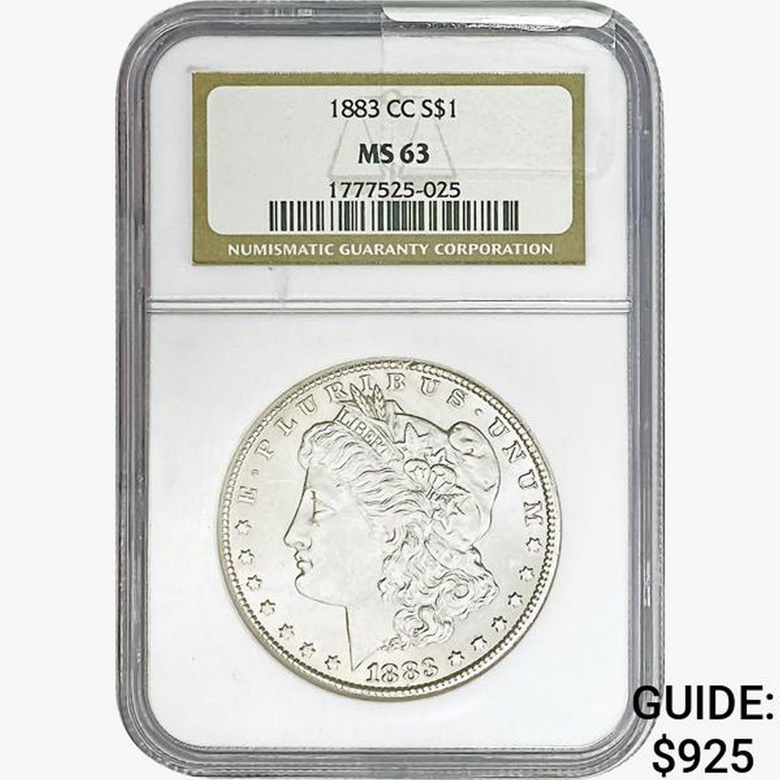 1883-CC Morgan Silver Dollar NGC MS63 (1 of 2)
