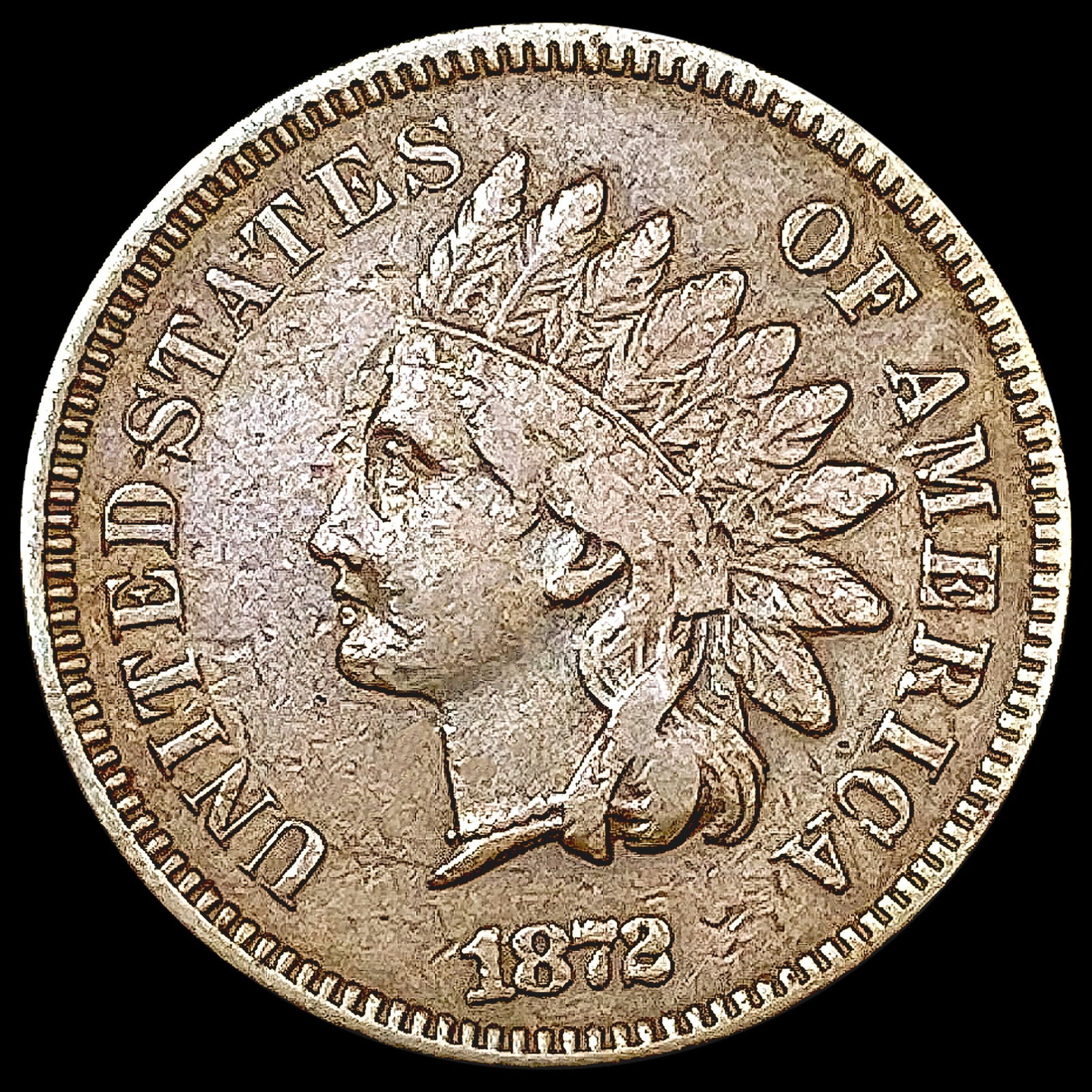 1872 Indian Head Cent NEARLY UNCIRCULATED (1 of 2)
