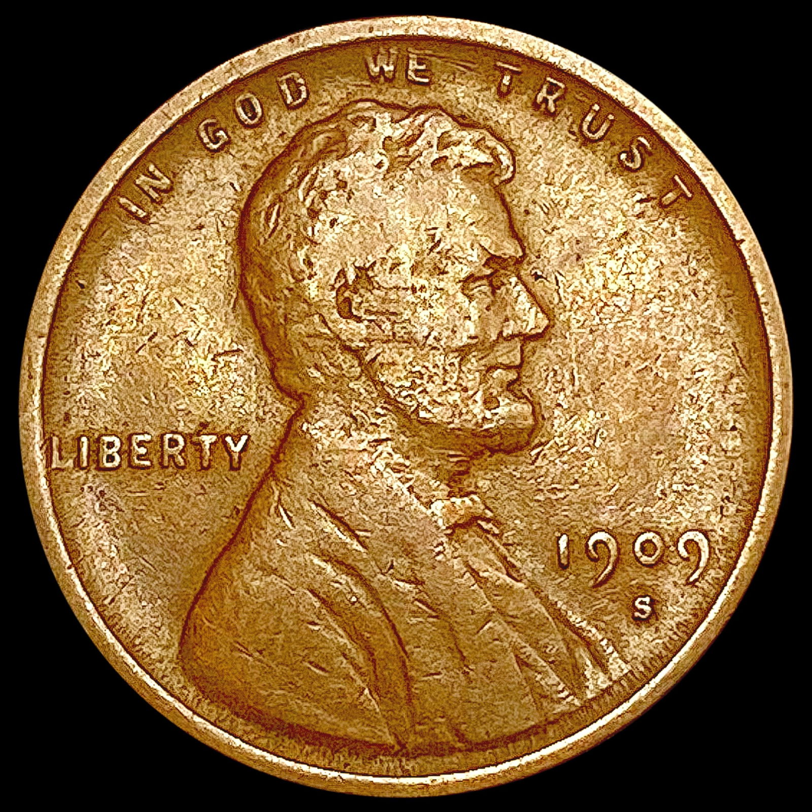 1909-S VDB Wheat Cent NICELY CIRCULATED (1 of 2)