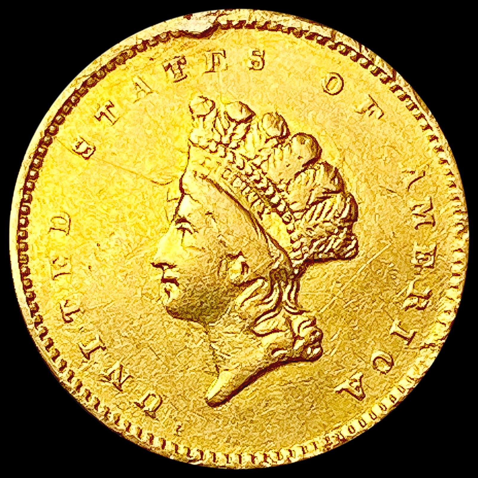 1854 Rare Gold Dollar LIGHTLY CIRCULATED (1 of 2)