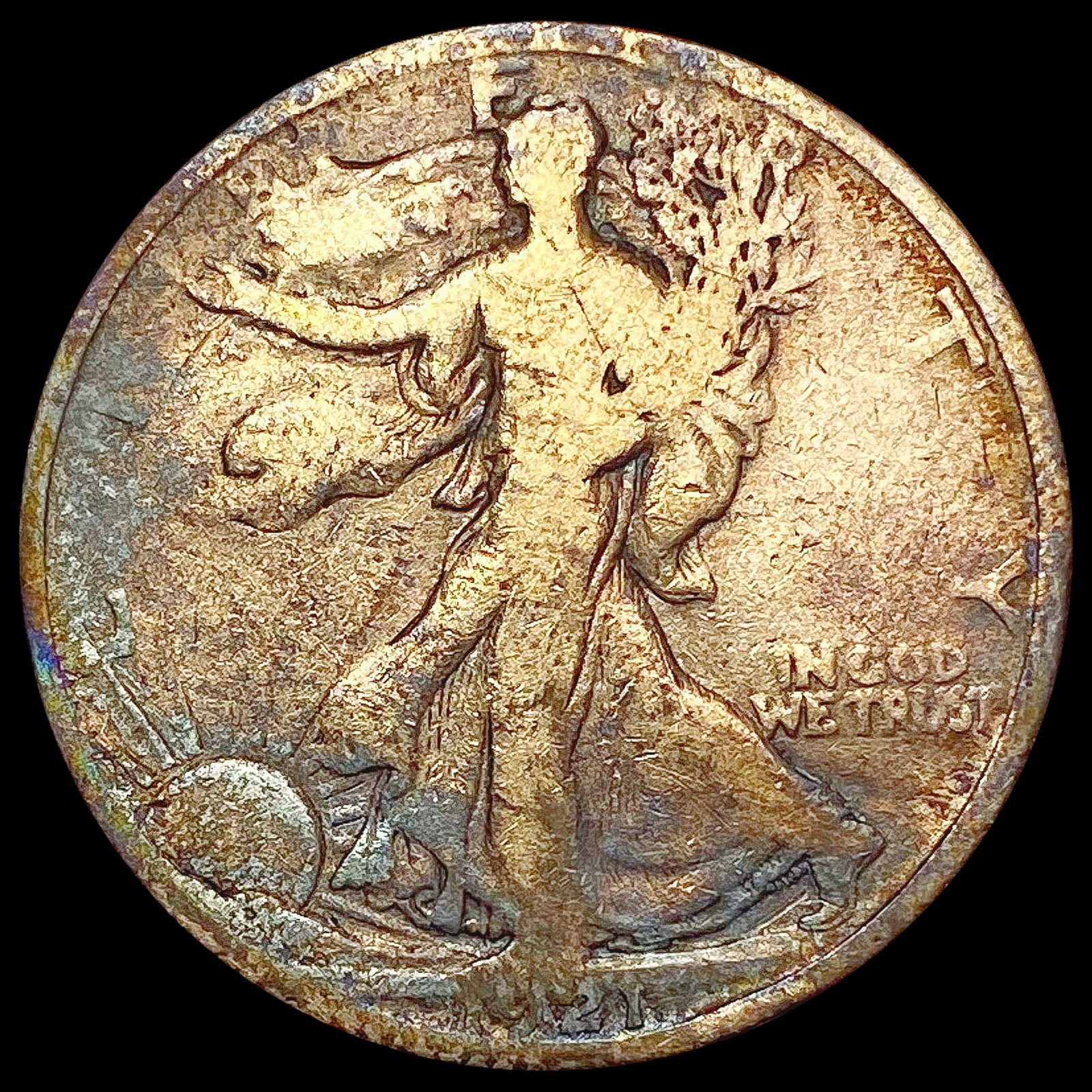 1921 Walking Liberty Half Dollar LIGHTLY CIRCULATED (1 of 2)