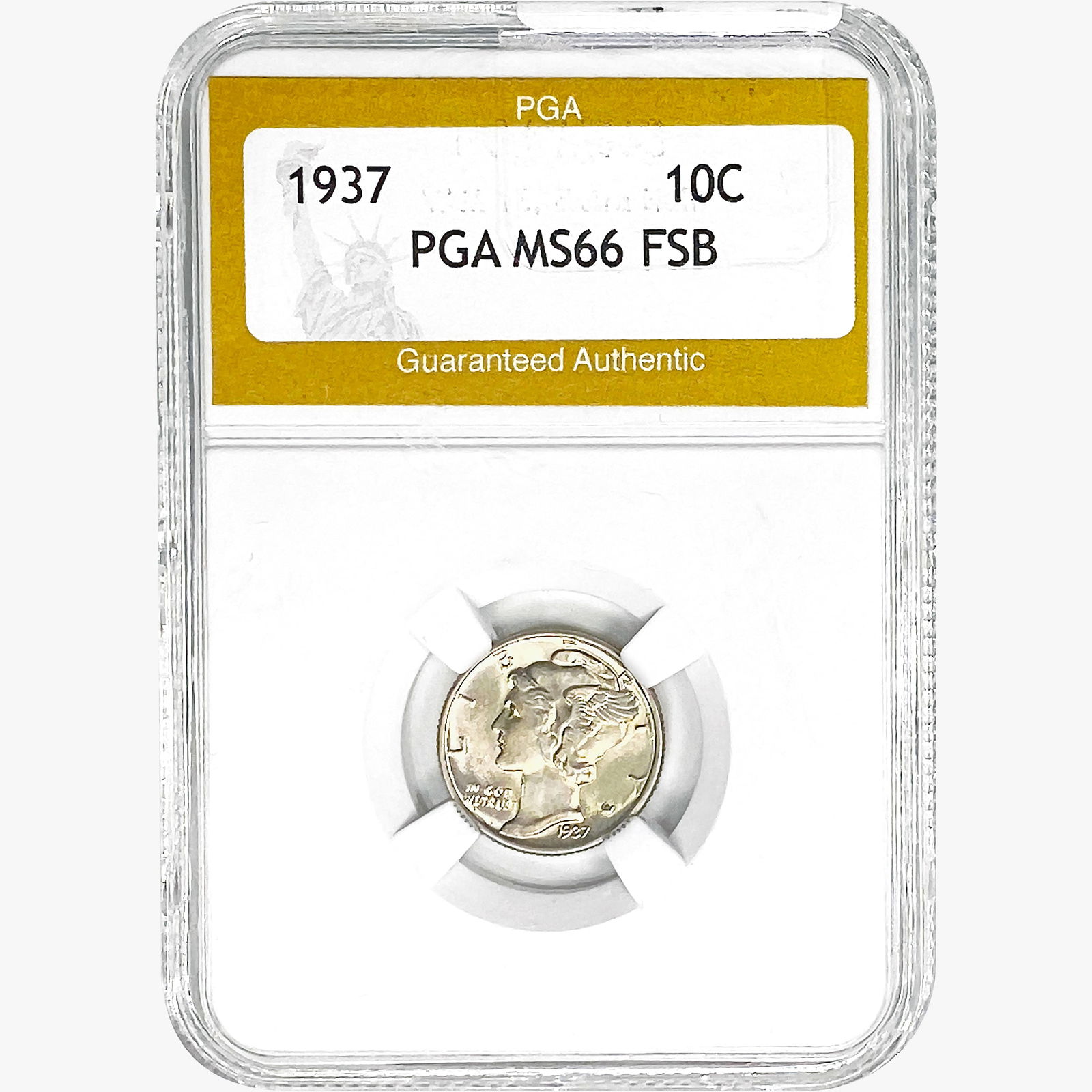 1937 Mercury Silver Dime PGA MS66 FSB (1 of 2)