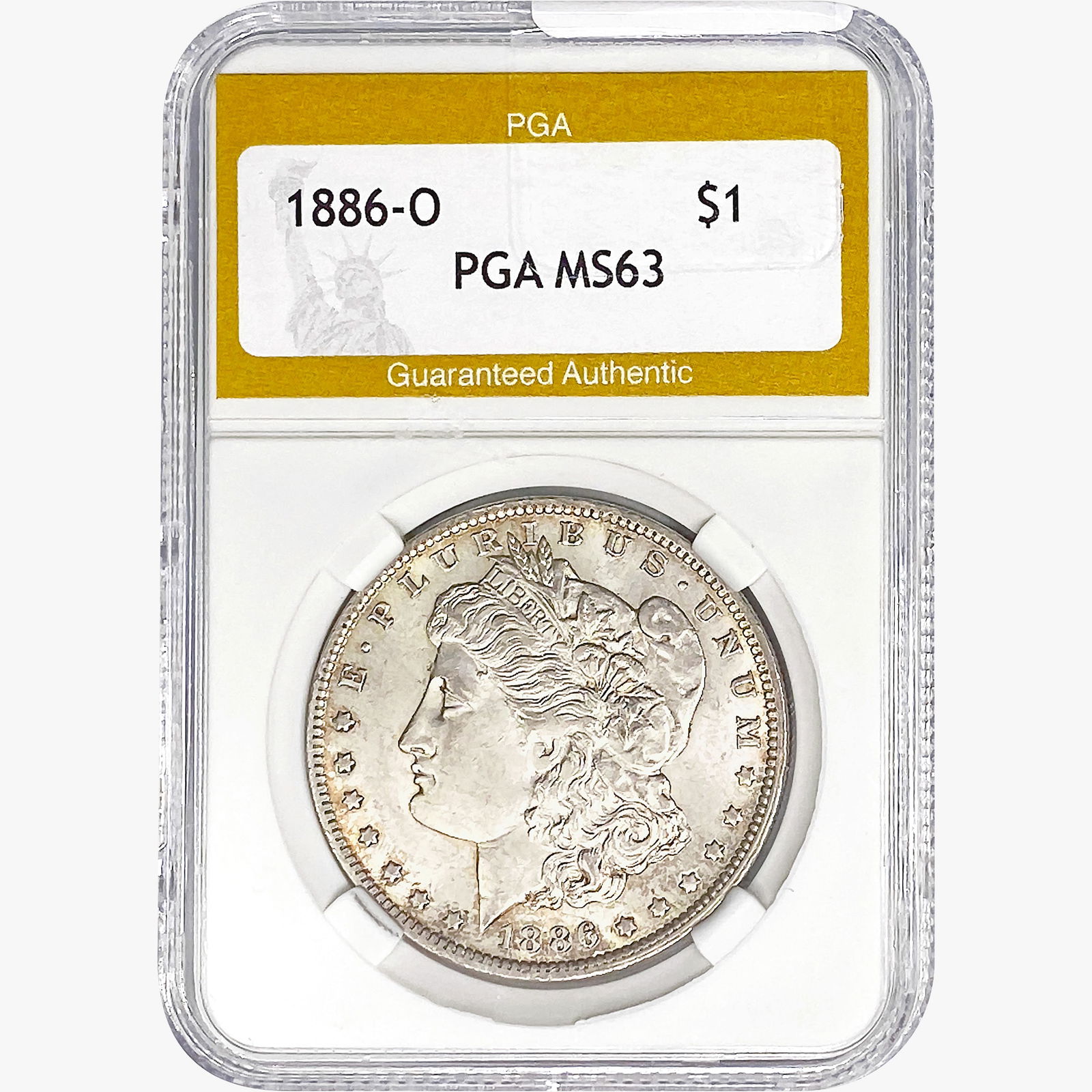 1886-O Morgan Silver Dollar PGA MS63 (1 of 2)