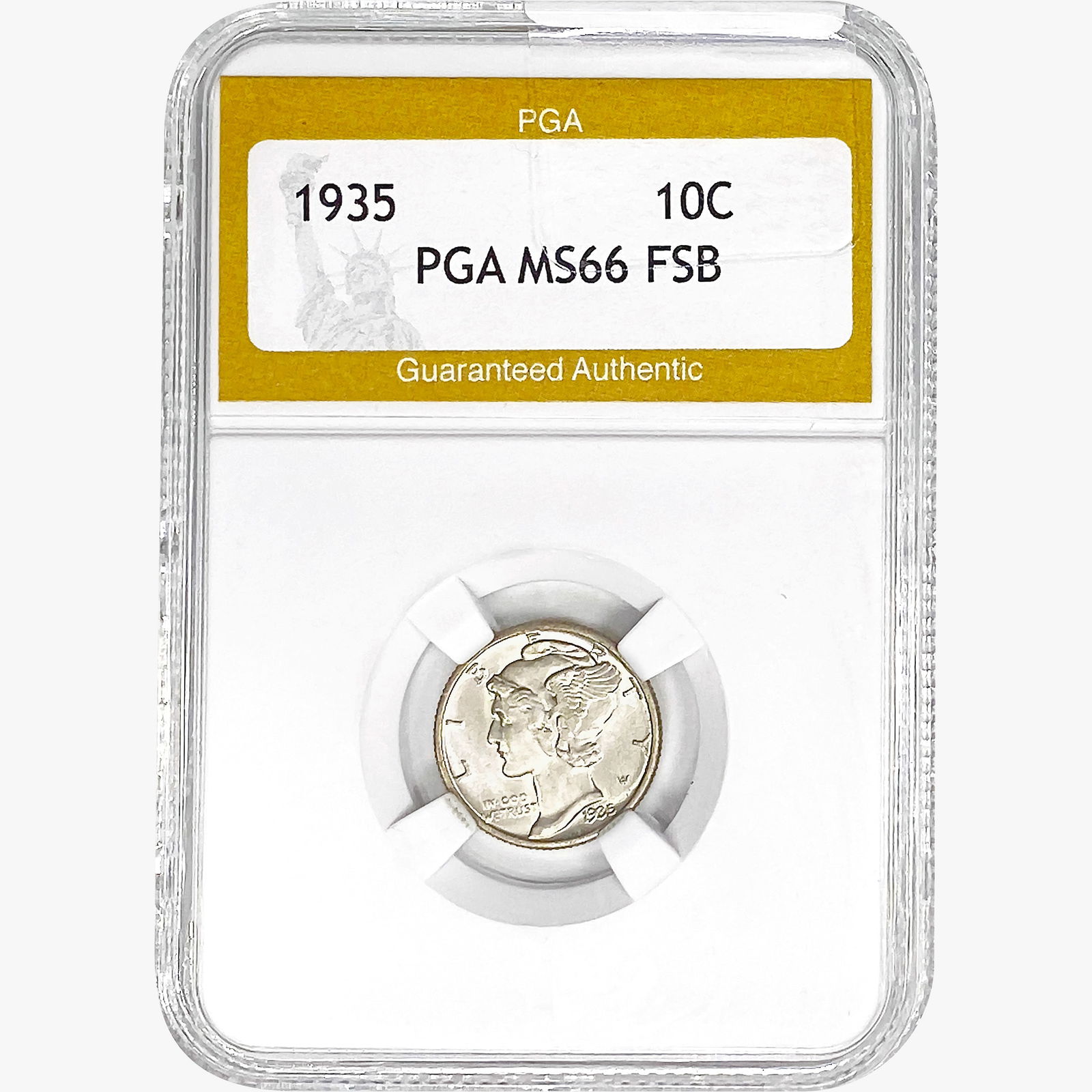 1935 Mercury Silver Dime PGA MS66 FSB (1 of 2)