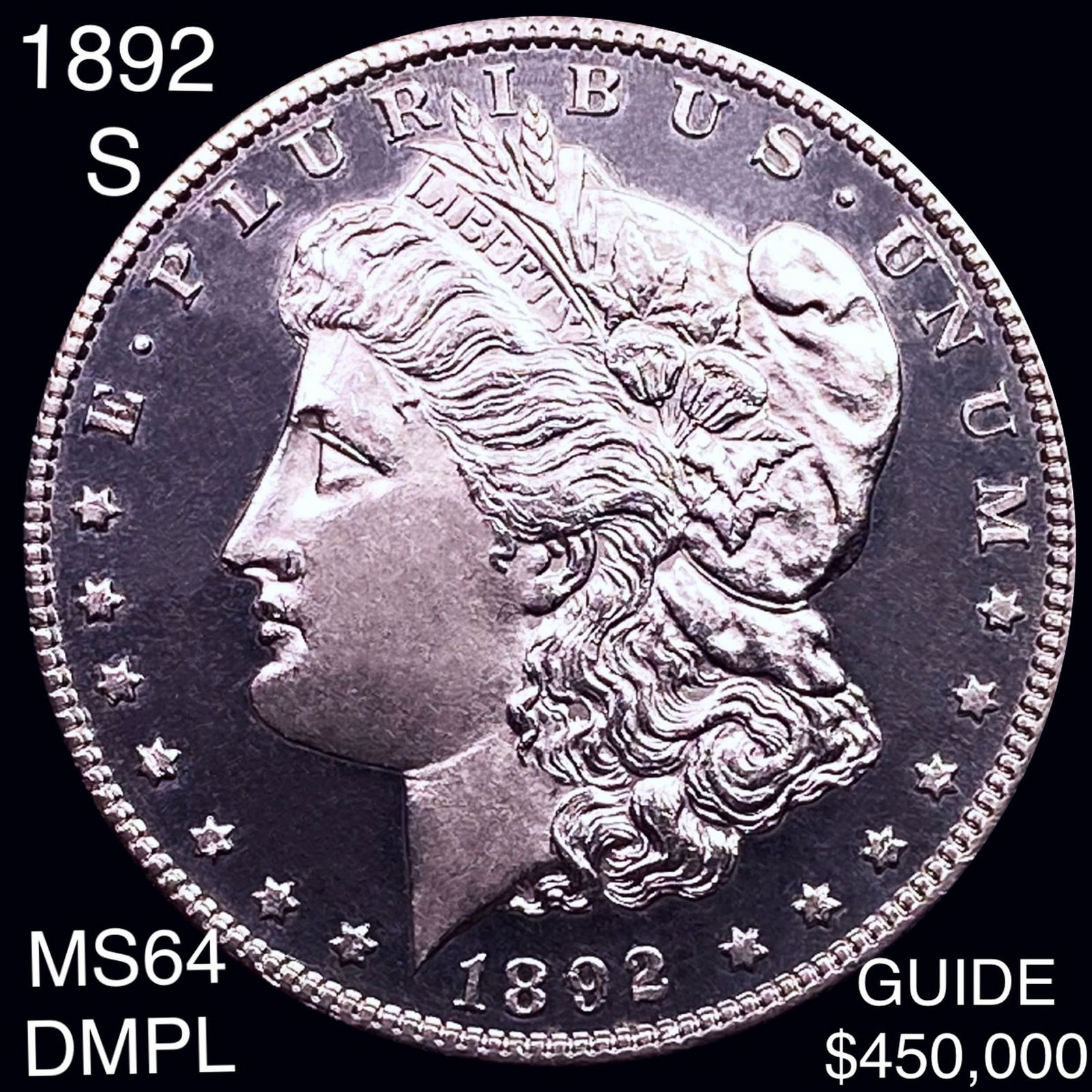 1892-S Morgan Silver Dollar CHOICE BU DMPL (1 of 2)