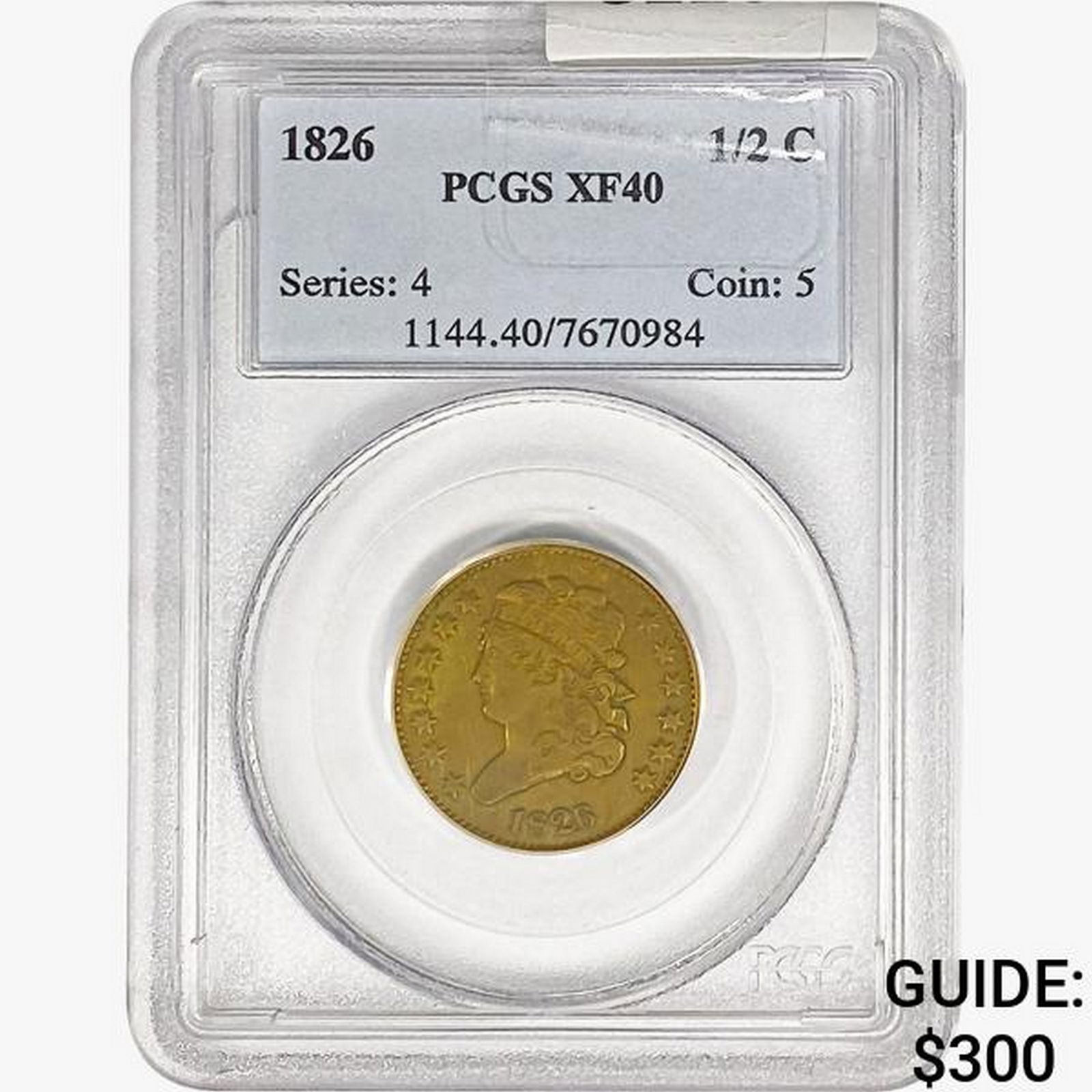 1826 Classic Head Half Cent PCGS XF40 (1 of 2)