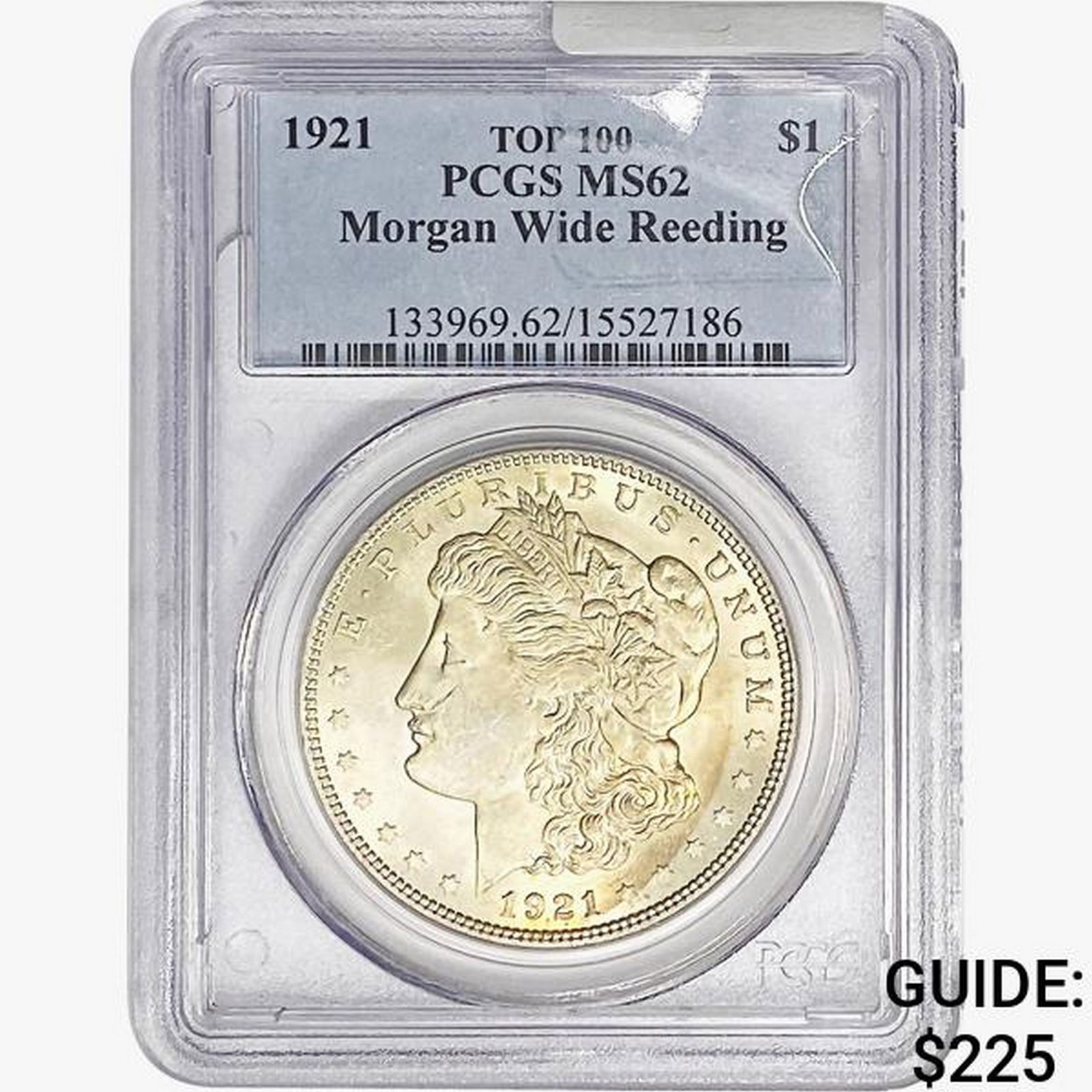 1921 Morgan Silver Dollar PCGS MS62 Wide Reeding (1 of 2)