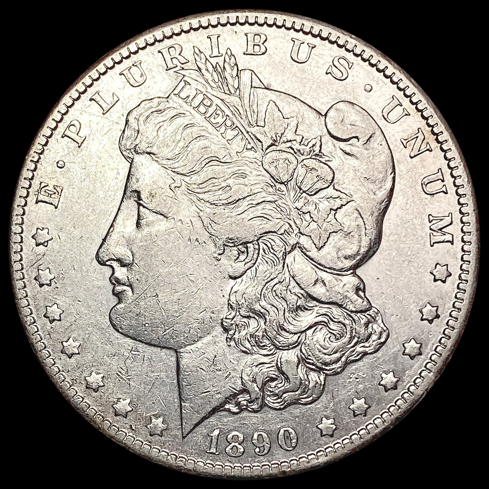 1890-CC Morgan Silver Dollar CLOSELY UNCIRCULATED: 1890-CC Morgan Silver Dollar CLOSELY UNCIRCULATED