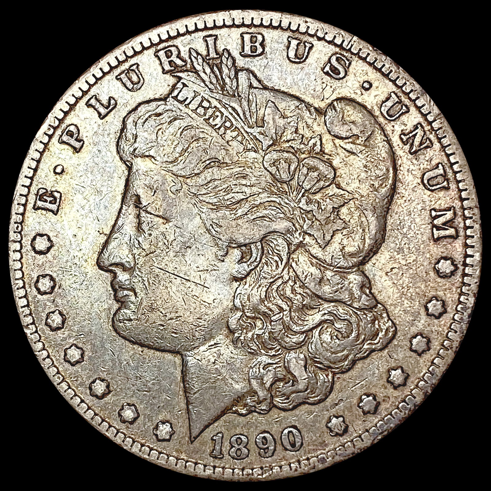 1890-CC Morgan Silver Dollar CLOSELY UNCIRCULATED: 1890-CC Morgan Silver Dollar CLOSELY UNCIRCULATED