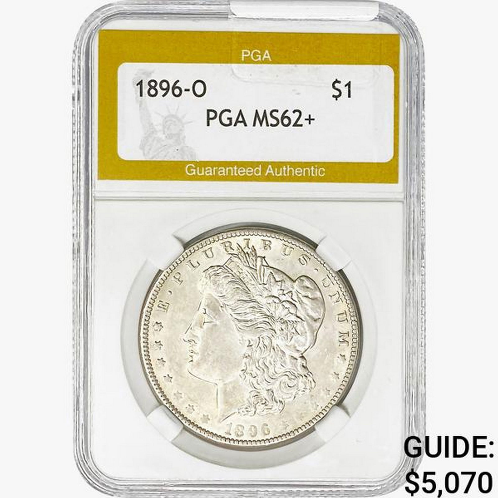 1896-O Morgan Silver Dollar PGA MS62+ (1 of 2)