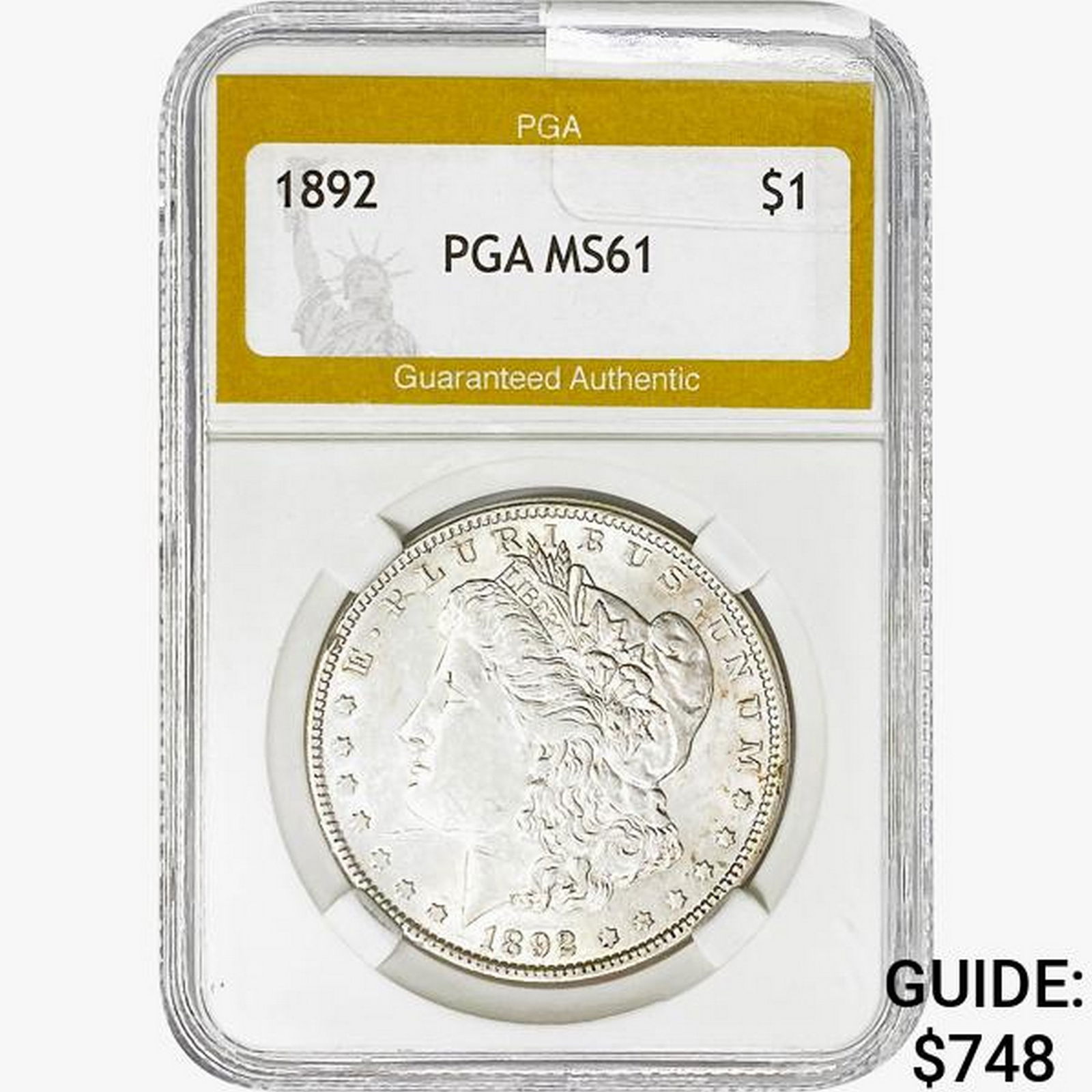 1892 Morgan Silver Dollar PGA MS61 (1 of 2)