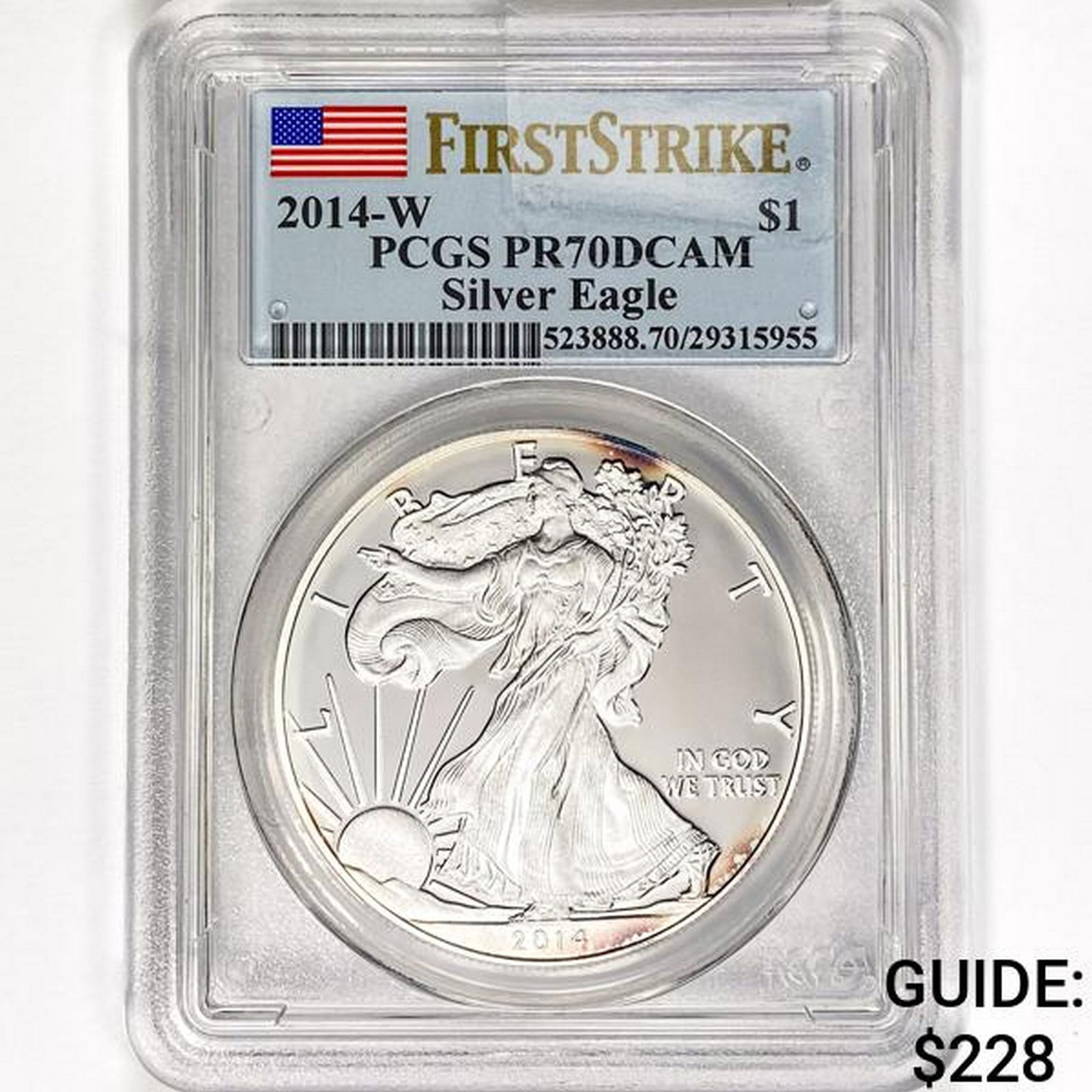 2014-W American Silver Eagle PCGS PR70 DCAM (1 of 2)