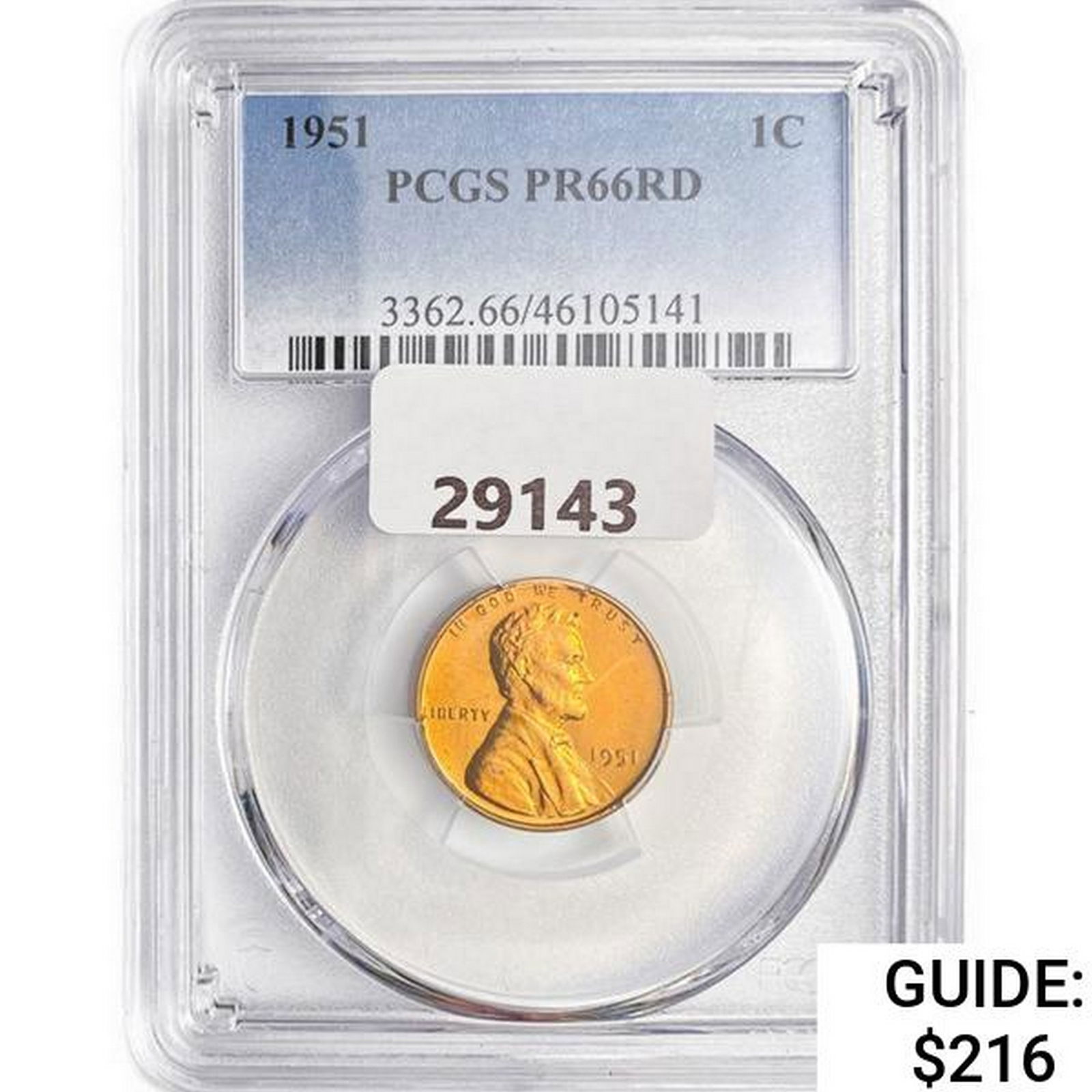 1951 Wheat Cent PCGS PR66 RD (1 of 2)