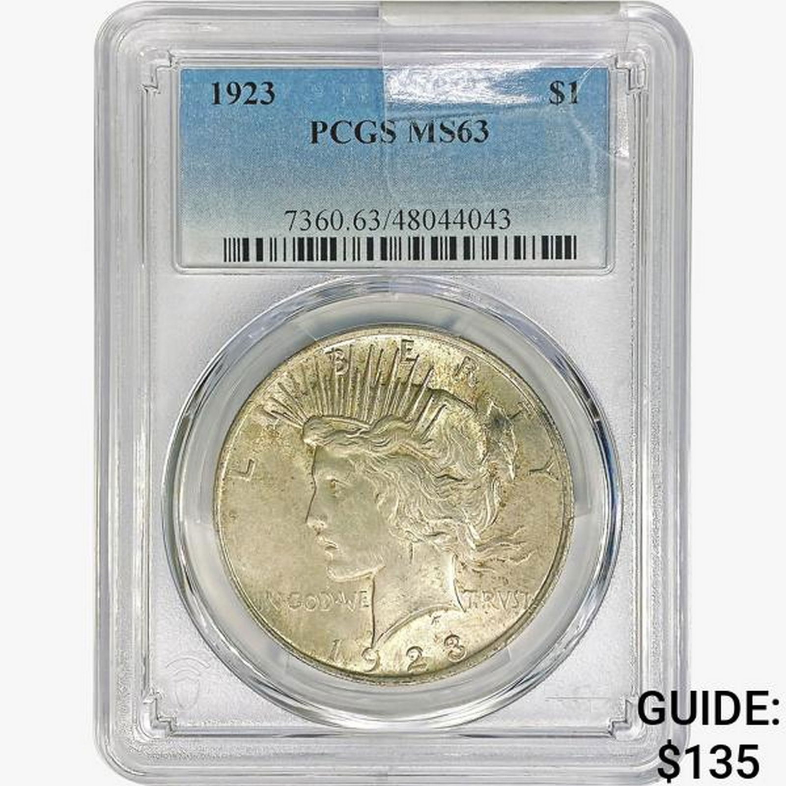 1923 Silver Peace Dollar PCGS MS63 (1 of 2)