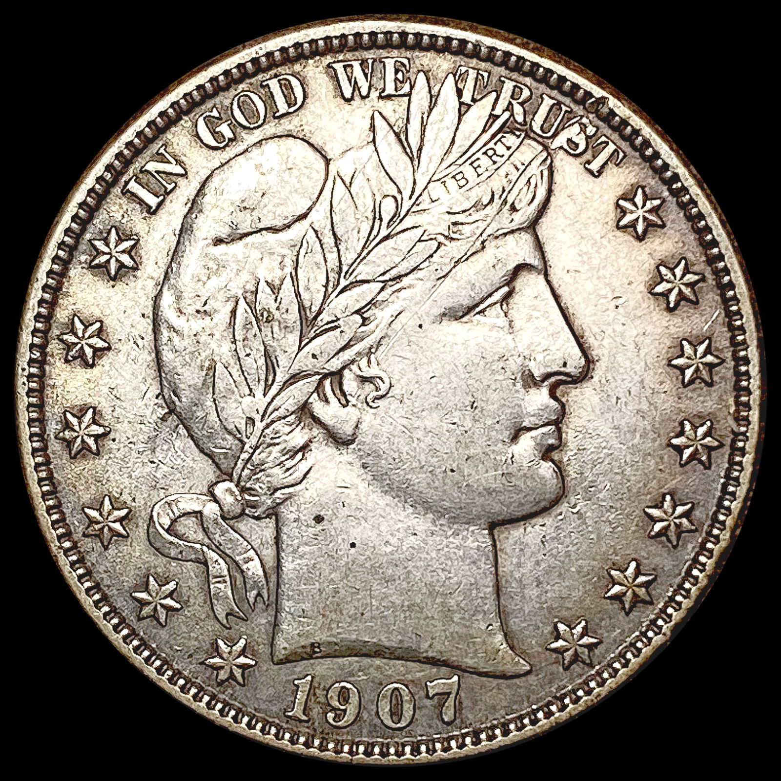 1907-O Barber Half Dollar CLOSELY UNCIRCULATED (1 of 2)