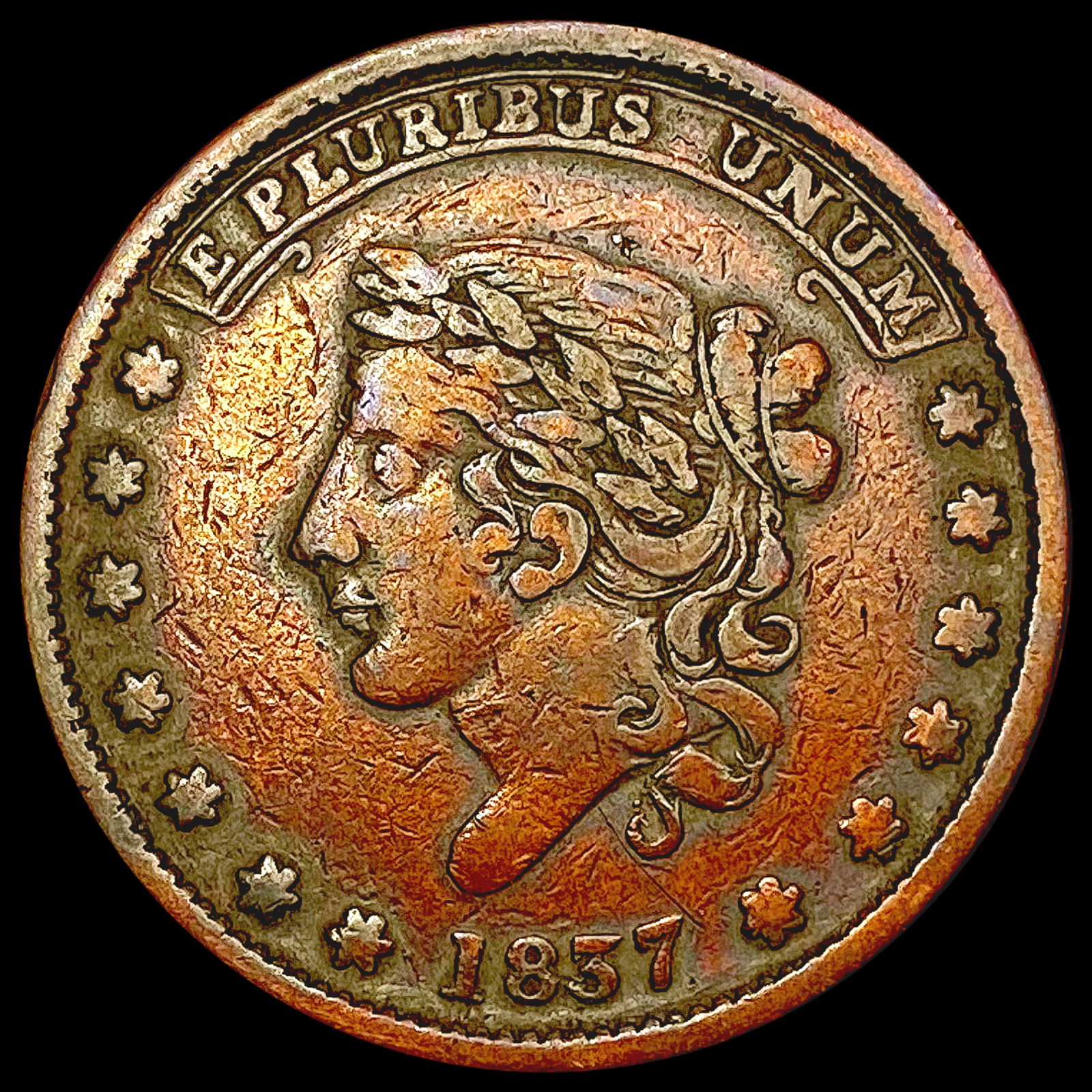 1837 Hard Times Token New York CLOSELY UNCIRCULATED (1 of 2)