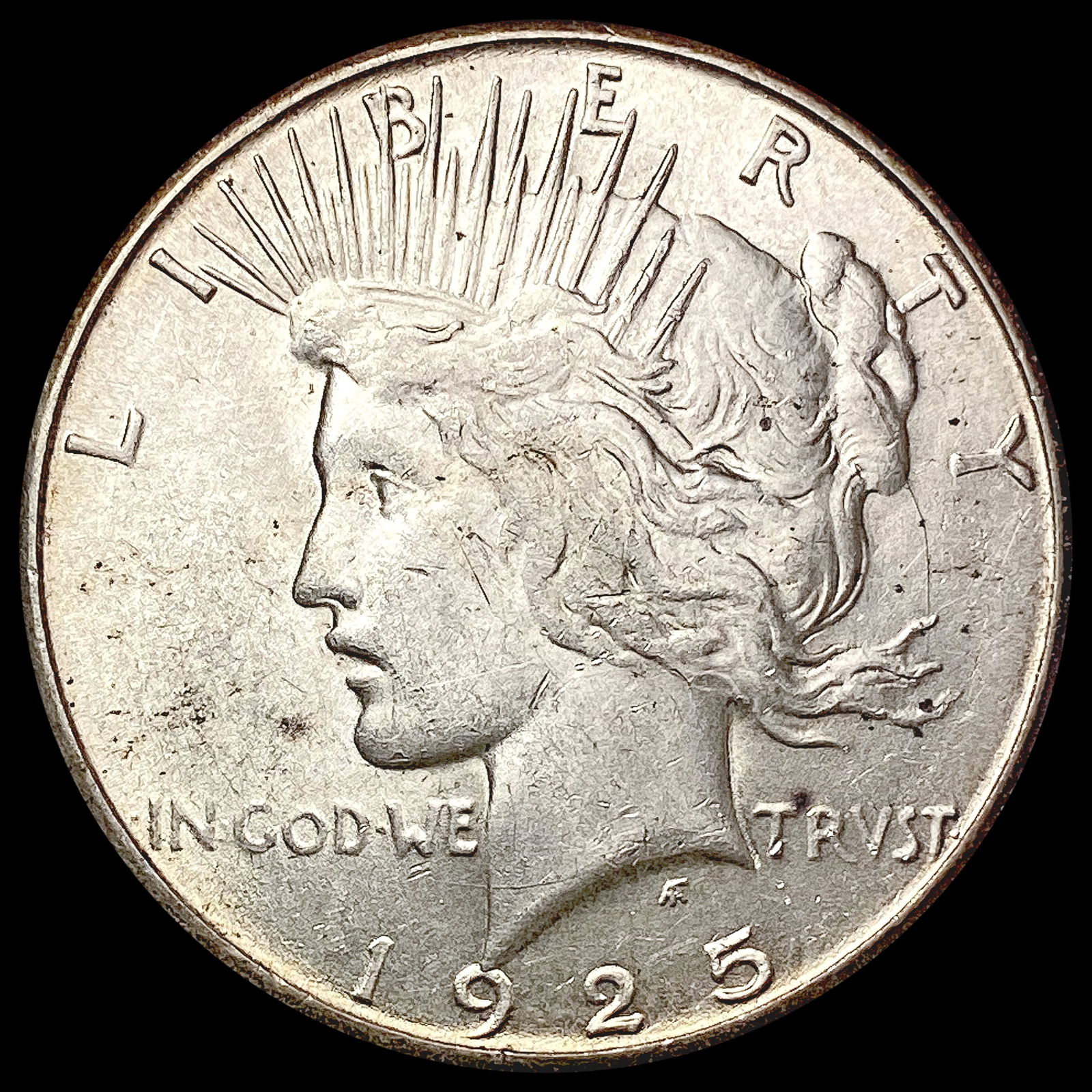1925-S Silver Peace Dollar CLOSELY UNCIRCULATED (1 of 2)