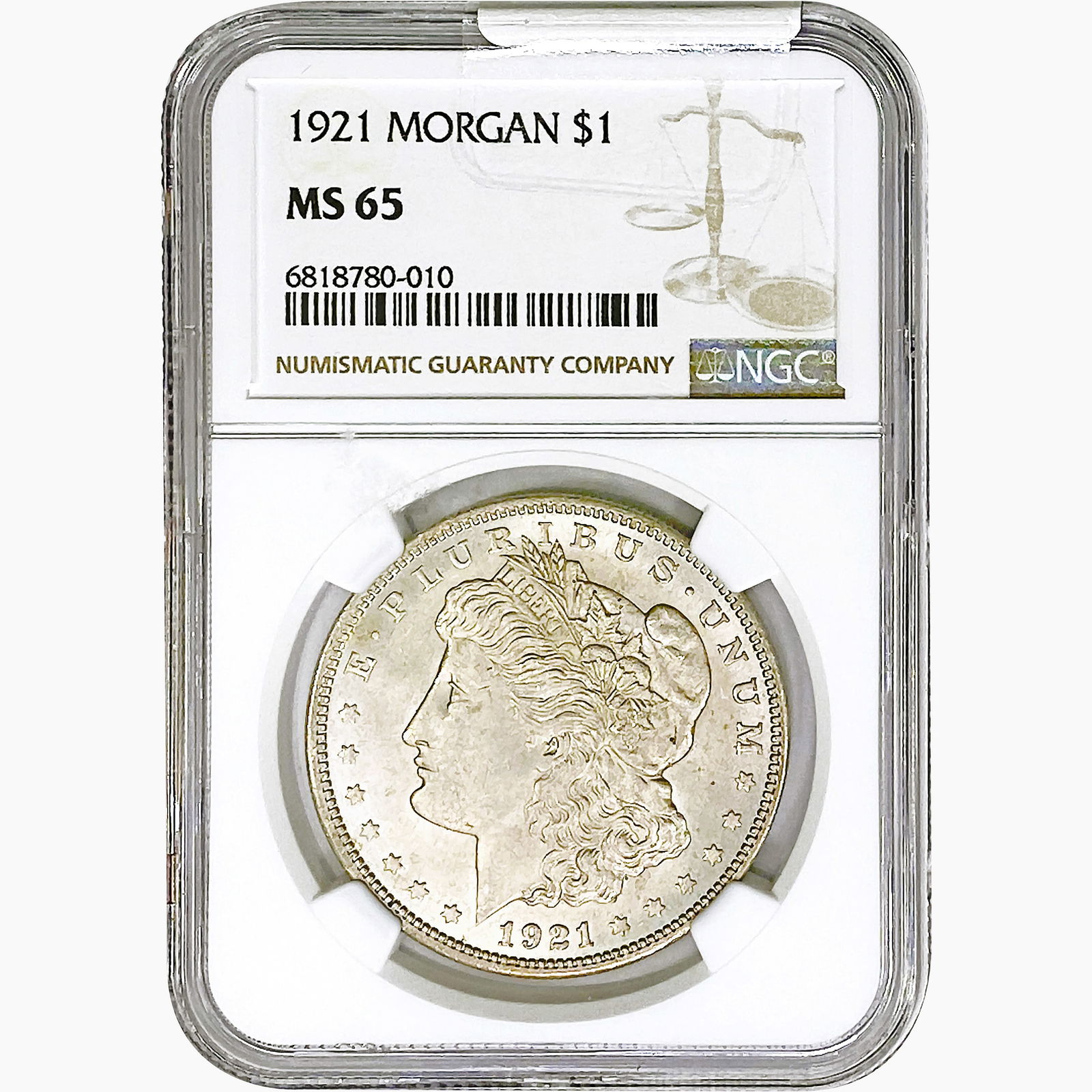 1921 Morgan Silver Dollar NGC MS65 (1 of 2)