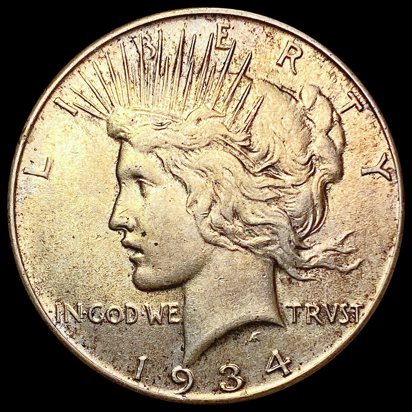 1934 Silver Peace Dollar CLOSELY UNCIRCULATED (1 of 2)