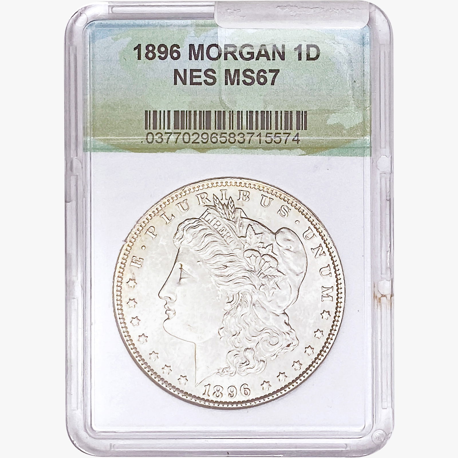 1896 Morgan Silver Dollar NES MS67 (1 of 2)