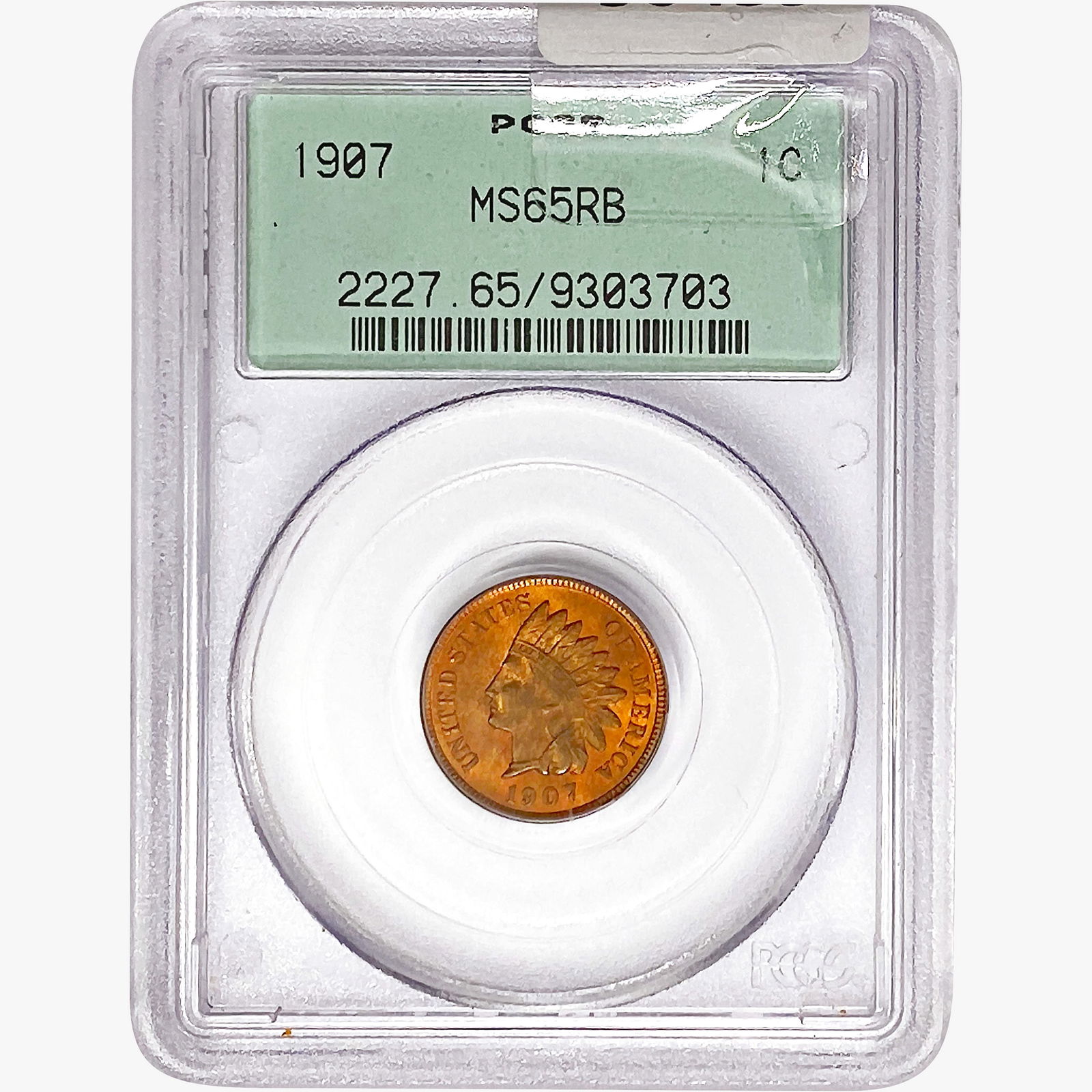 1907 Indian Head Cent PCGS MS65 RB (1 of 2)