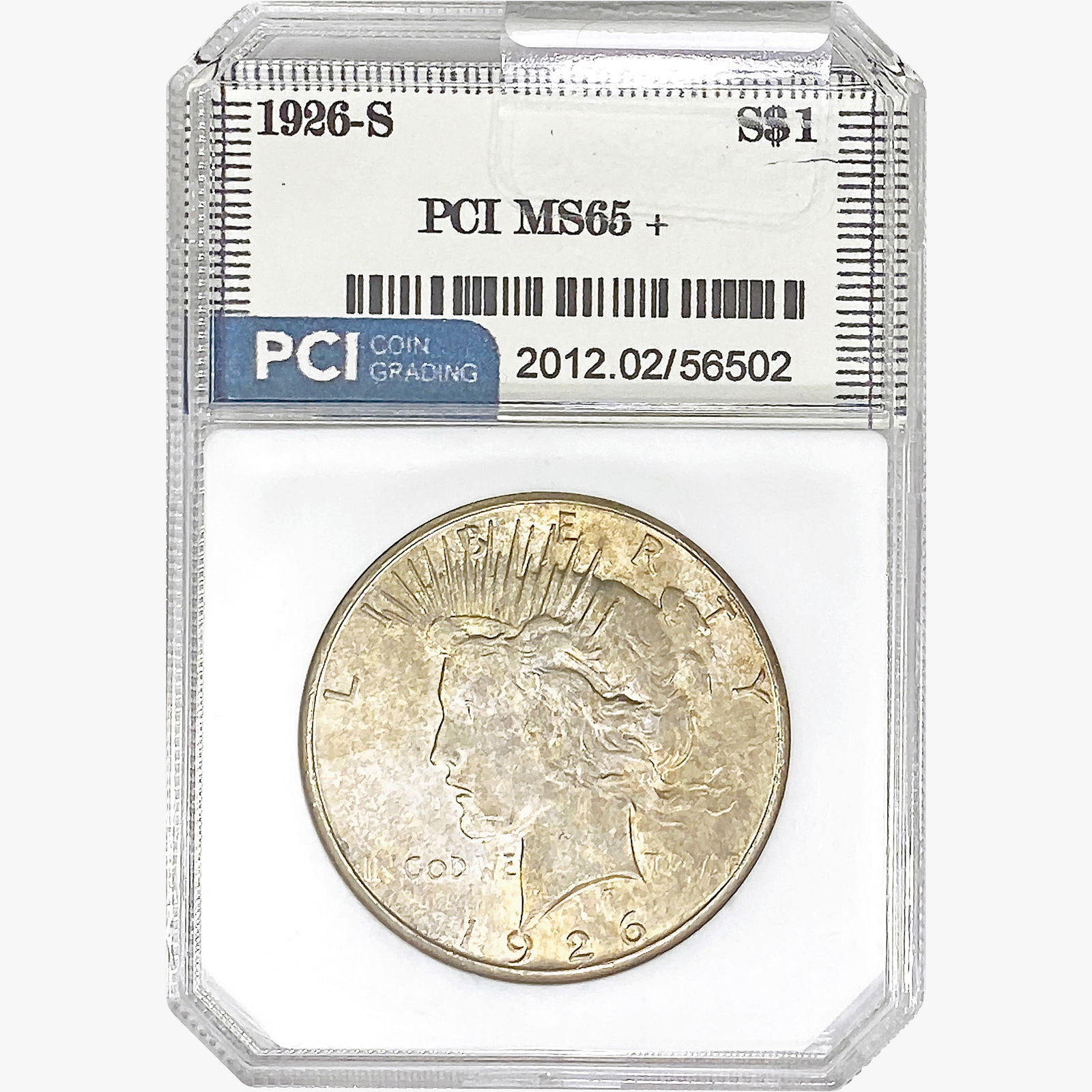 1926-S Silver Peace Dollar PCI MS65+ (1 of 2)