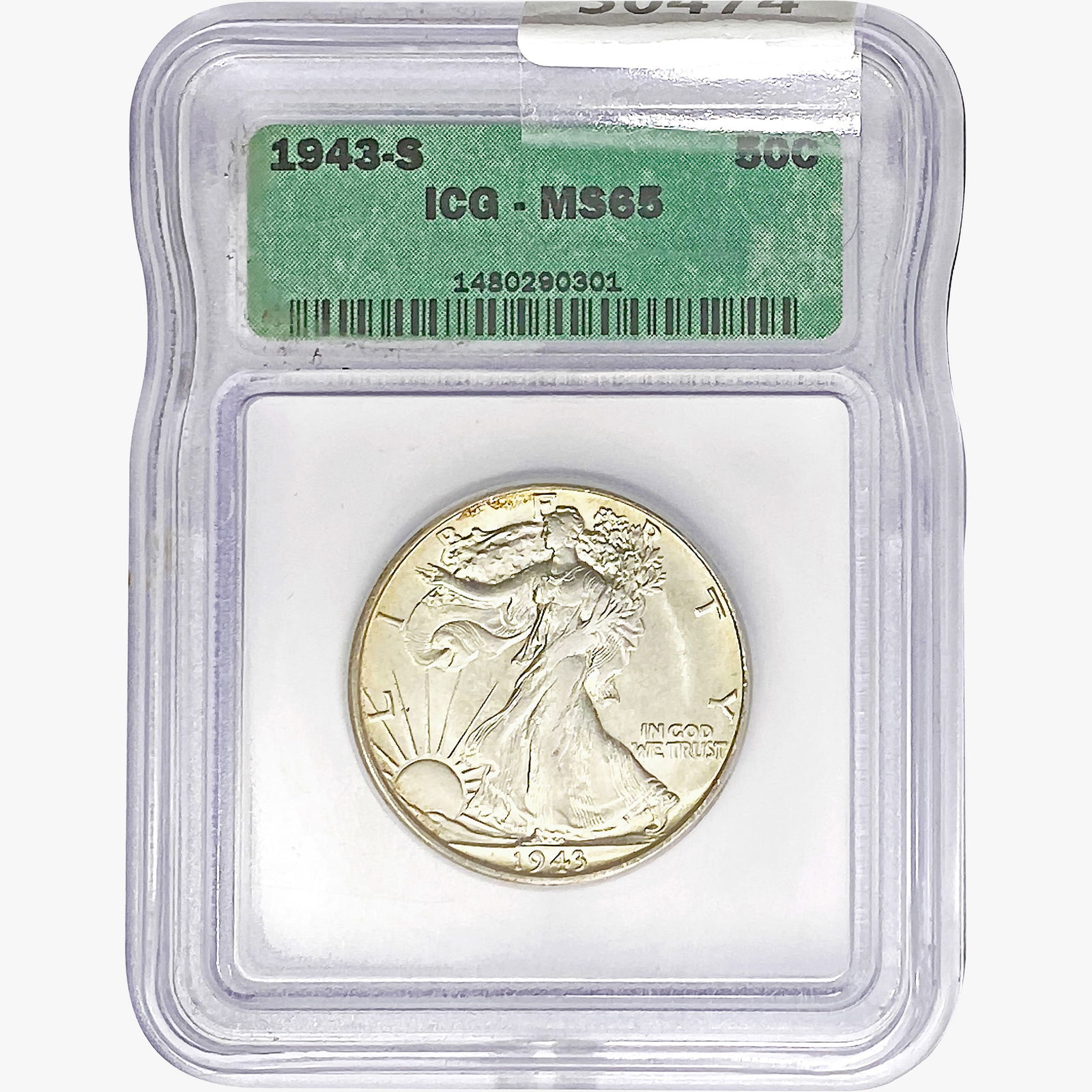 1943-S Walking Liberty Half Dollar ICG MS65 (1 of 2)