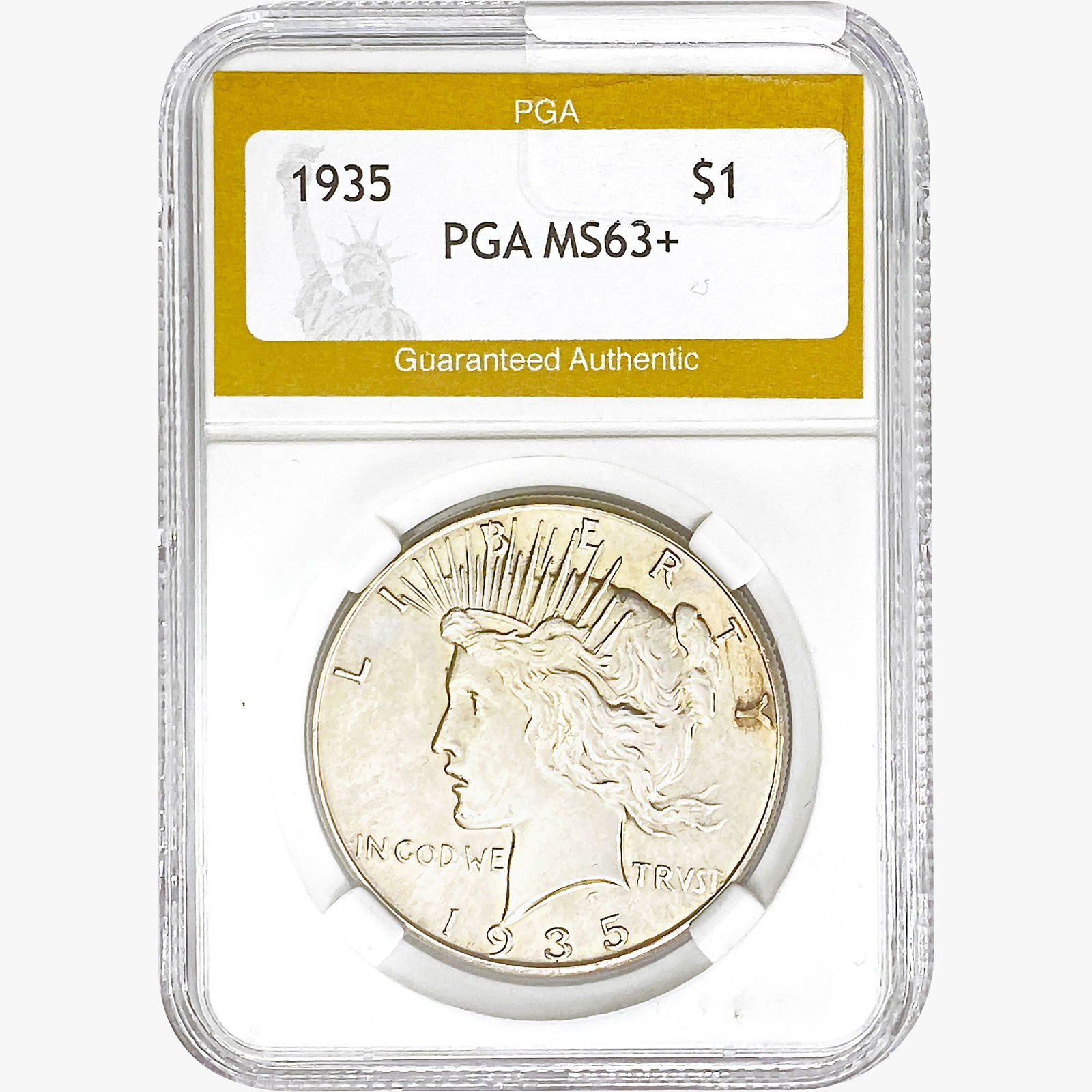 1935 Silver Peace Dollar PGA MS63+ (1 of 2)