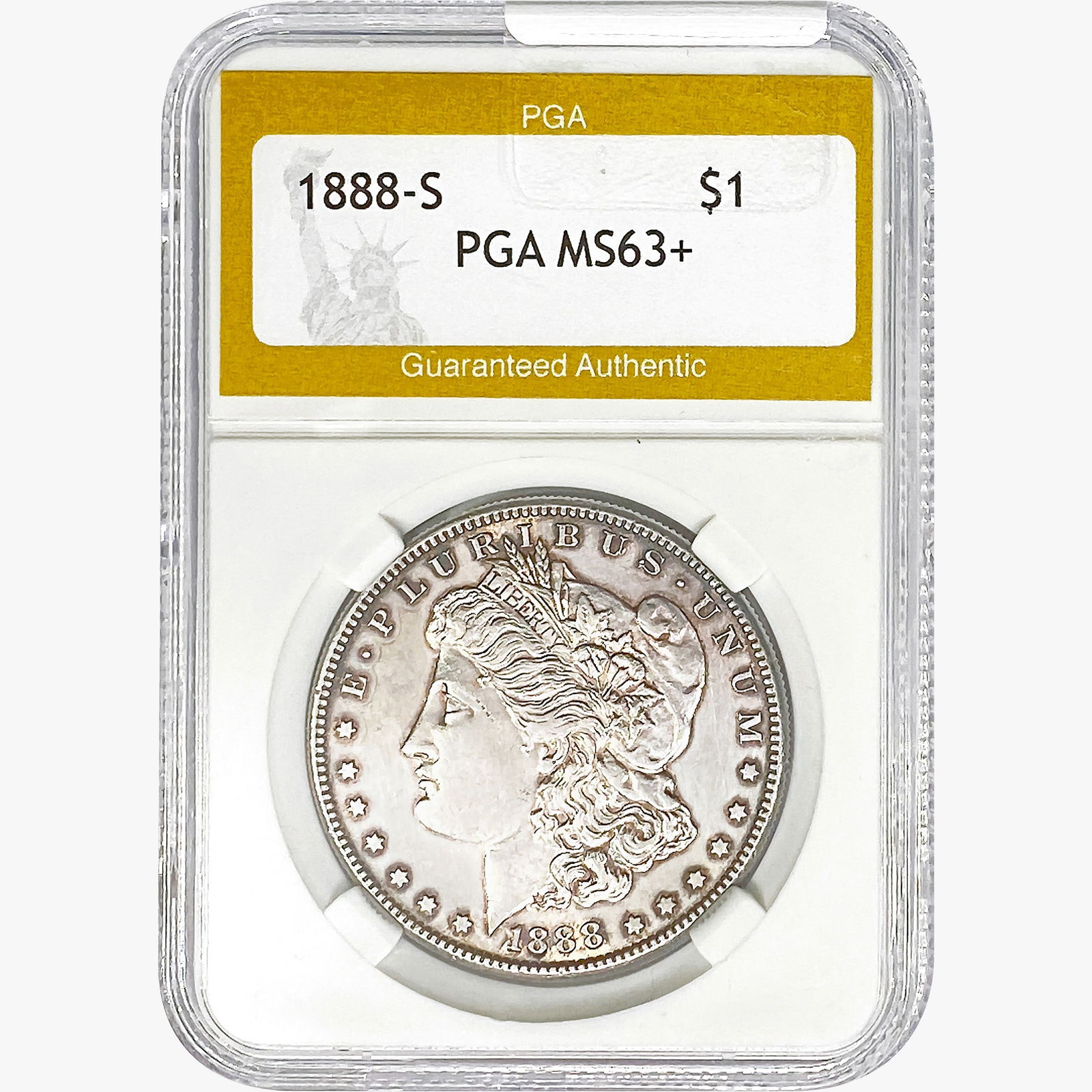 1888-S Morgan Silver Dollar PGA MS63+ (1 of 2)