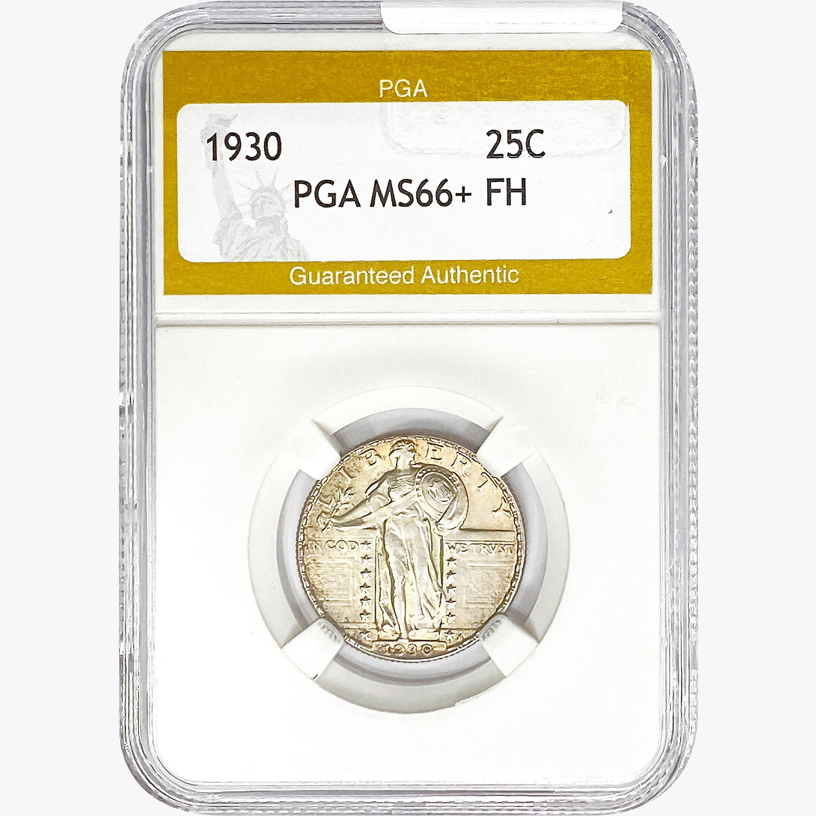 1930 Standing Liberty Quarter PGA MS66+ FH: 1930 Standing Liberty Quarter PGA MS66+ FH