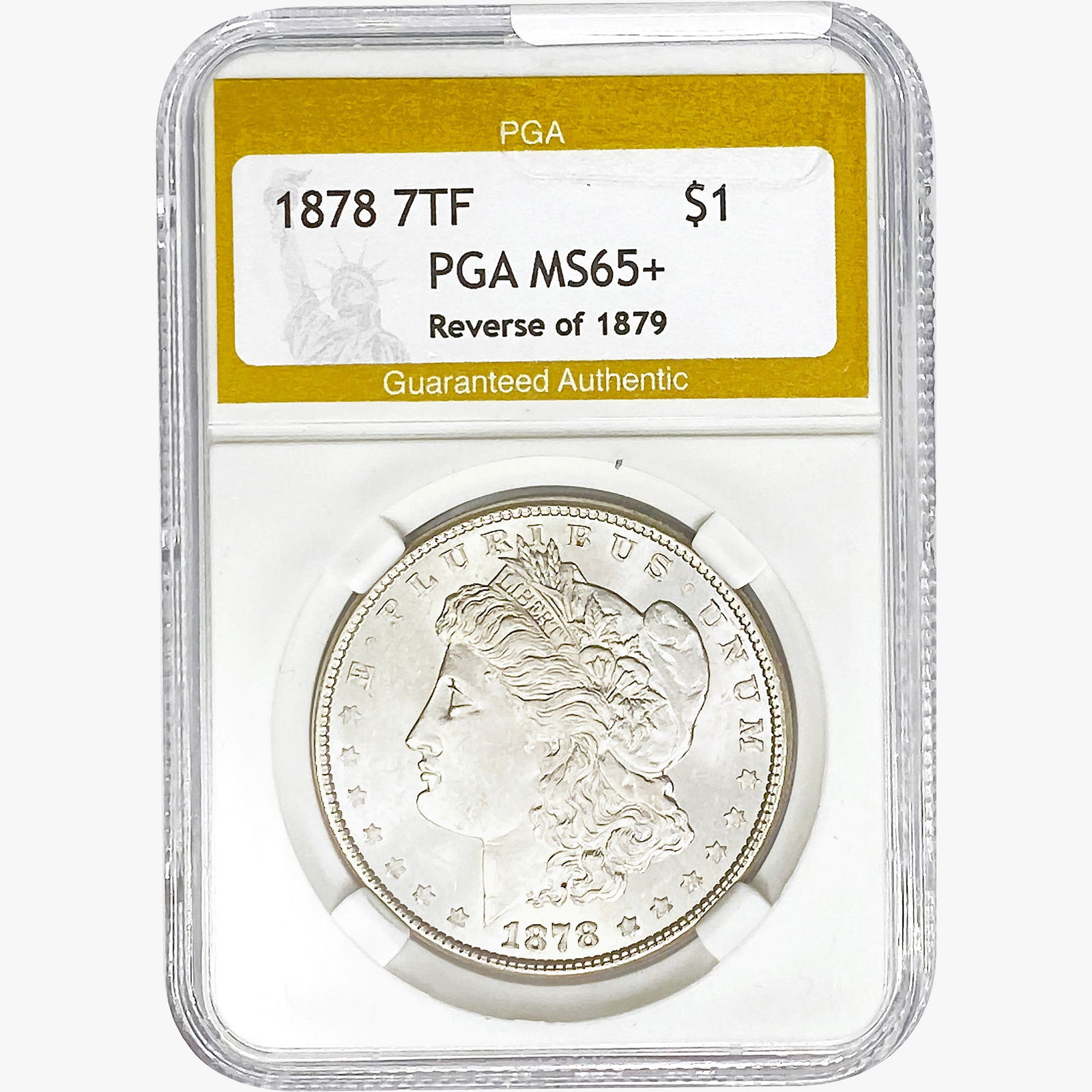 1878 Morgan Silver Dollar PGA MS65+ REV 79 (1 of 2)