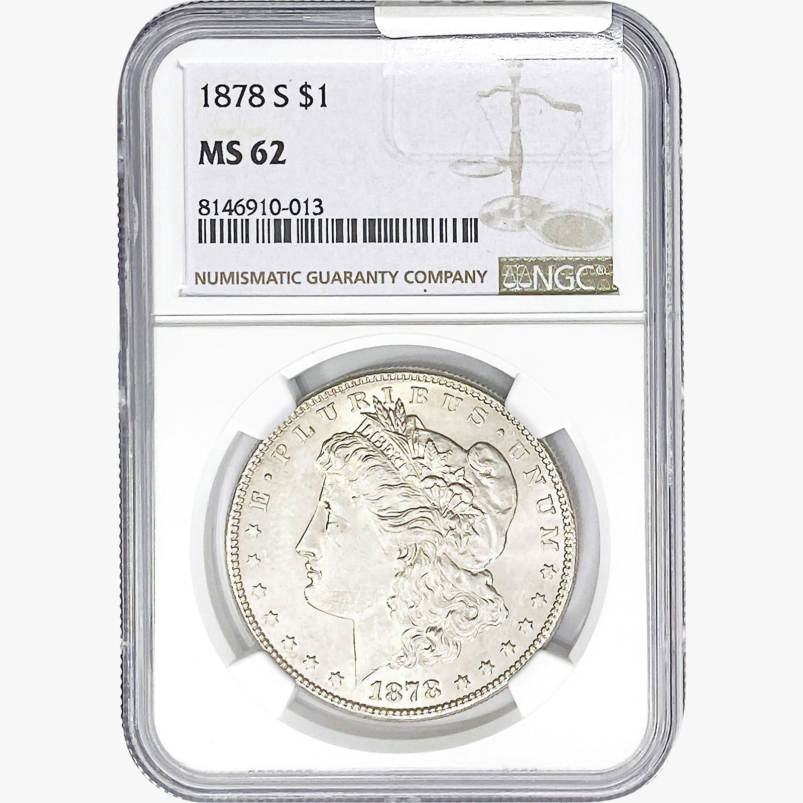 1878-S Morgan Silver Dollar NGC MS62 (1 of 2)