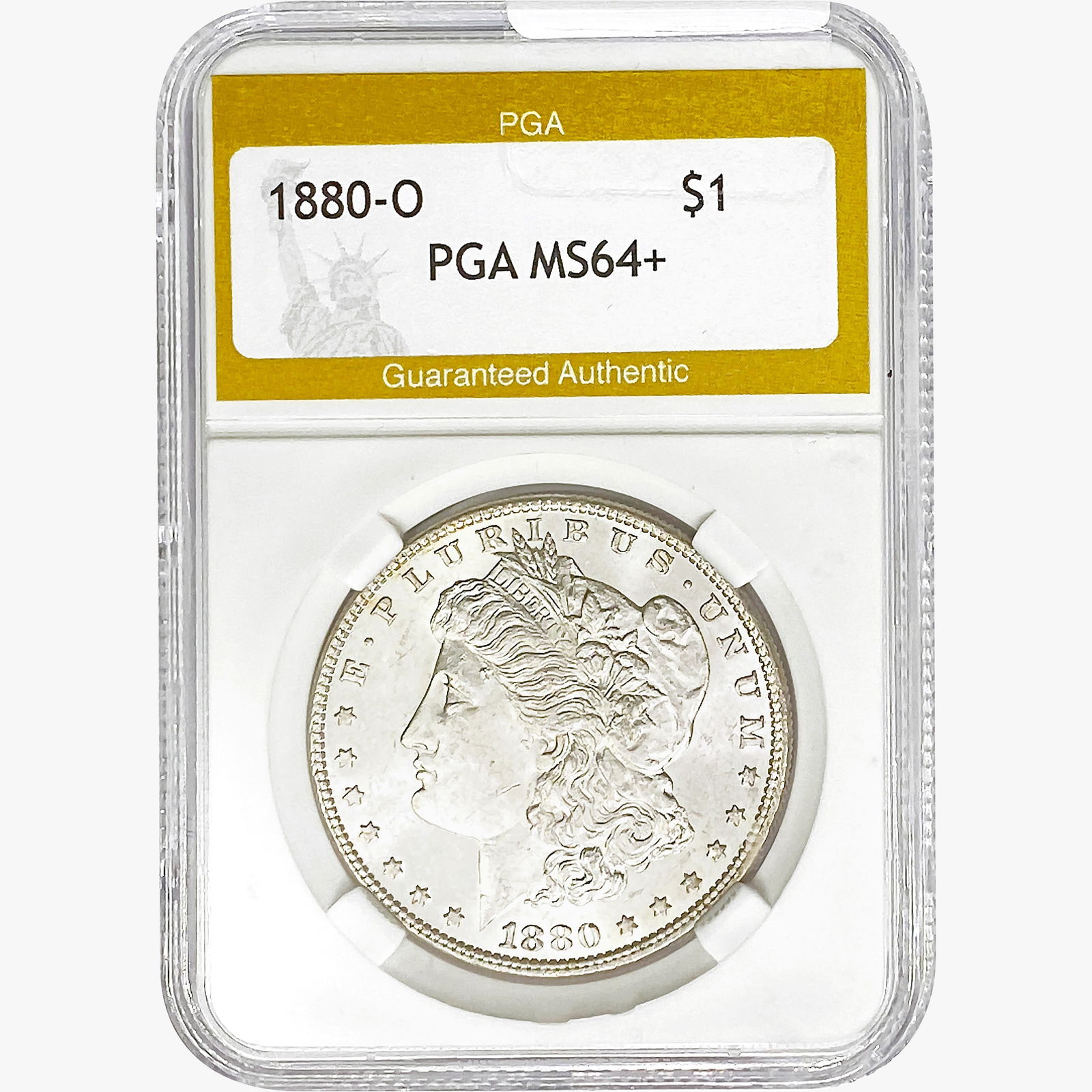 1880-O Morgan Silver Dollar PGA MS64+ (1 of 2)