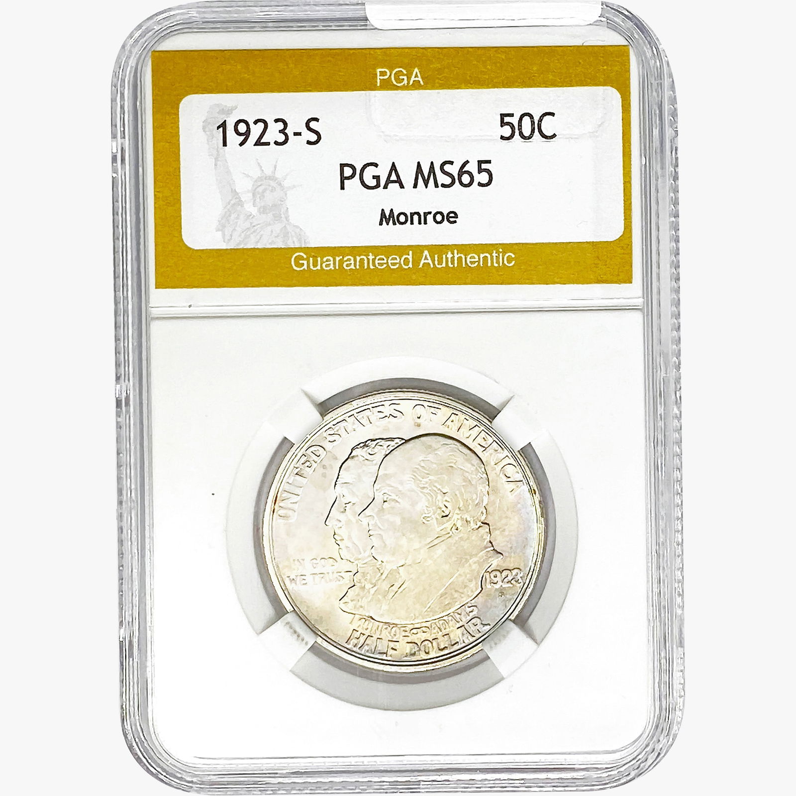 1923-S Monroe Half Dollar PGA MS65 (1 of 2)