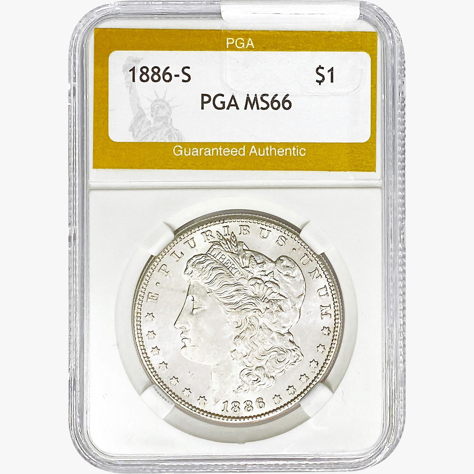 1886-S Morgan Silver Dollar PGA MS66 (1 of 2)
