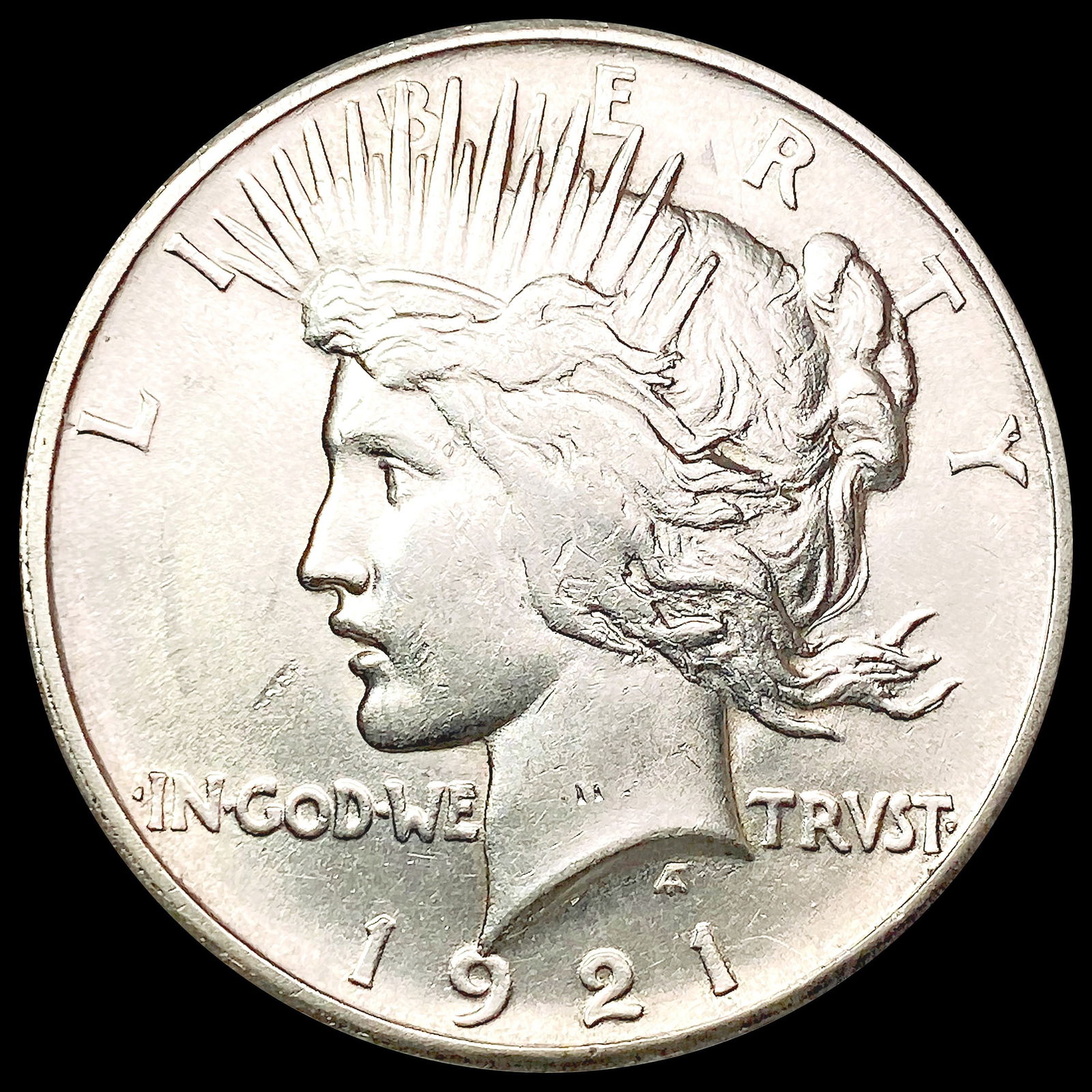 1921 Silver Peace Dollar CLOSELY UNCIRCULATED (1 of 2)