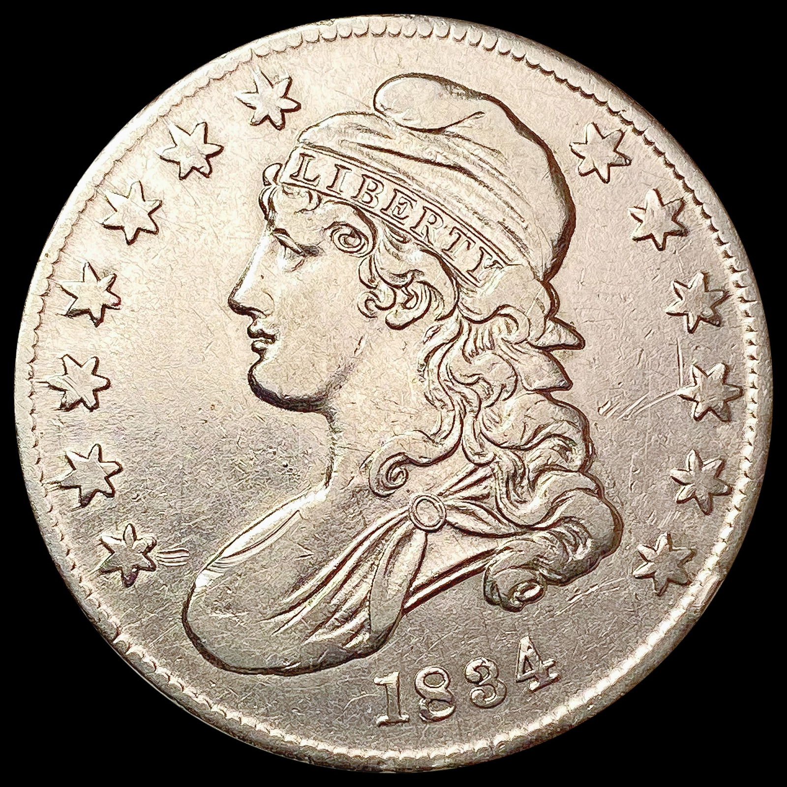 1834 Capped Bust Half Dollar NEARLY UNCIRCULATED (1 of 2)