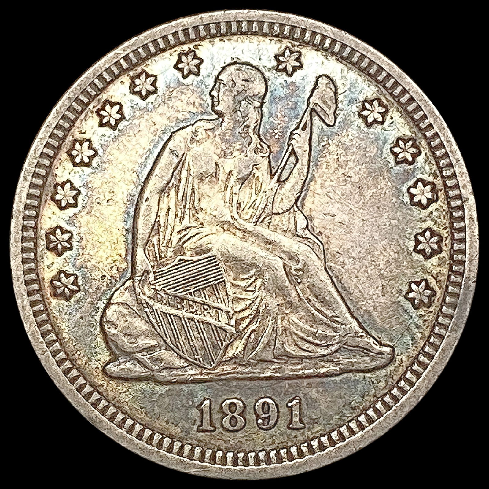 1891 Seated Liberty Quarter CLOSELY UNCIRCULATED (1 of 2)