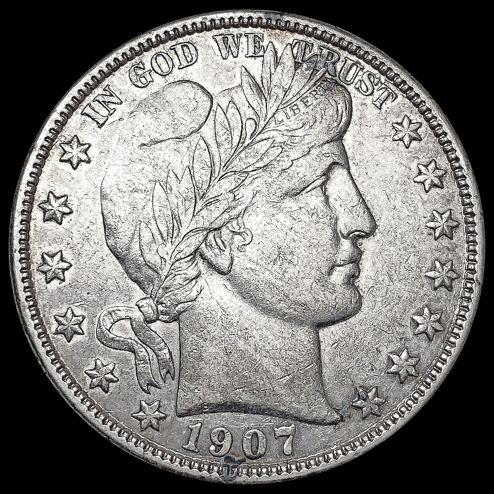 1907-O Barber Half Dollar CLOSELY UNCIRCULATED (1 of 2)