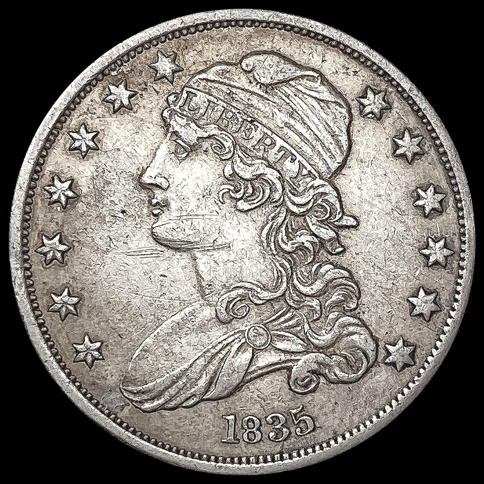 1835 Capped Bust Quarter CHOICE AU (1 of 2)