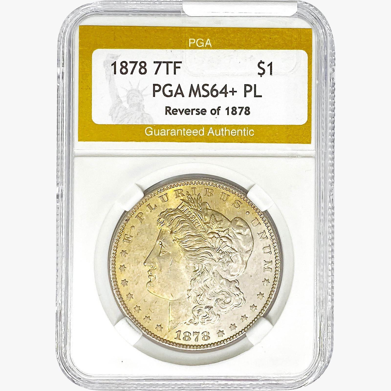 1878 Morgan Silver Dollar PGA MS64+ PL REV 78 (1 of 2)