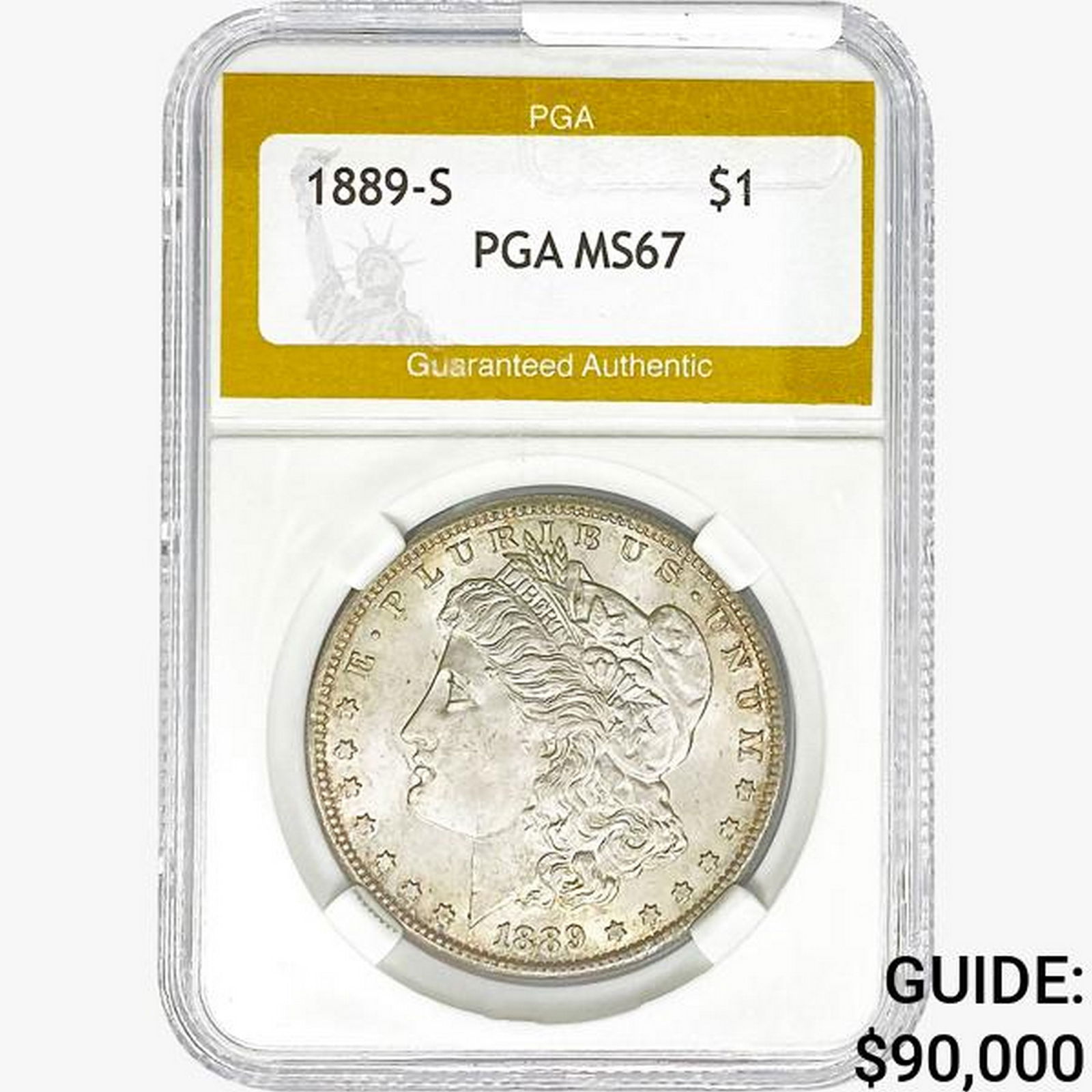 1889-S Morgan Silver Dollar PGA MS67 (1 of 2)