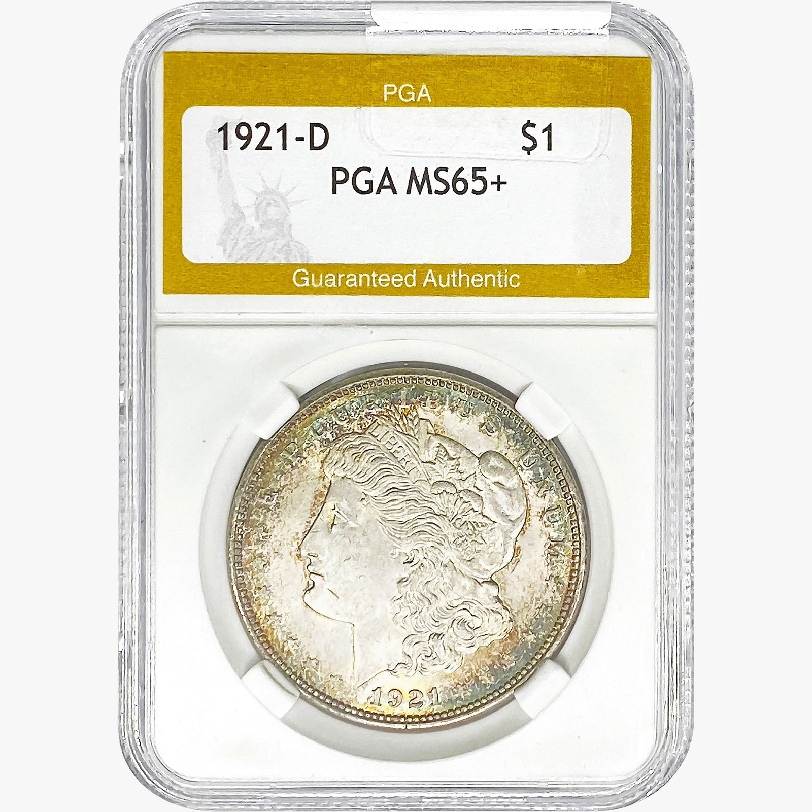 1921-D Morgan Silver Dollar PGA MS65+ (1 of 2)
